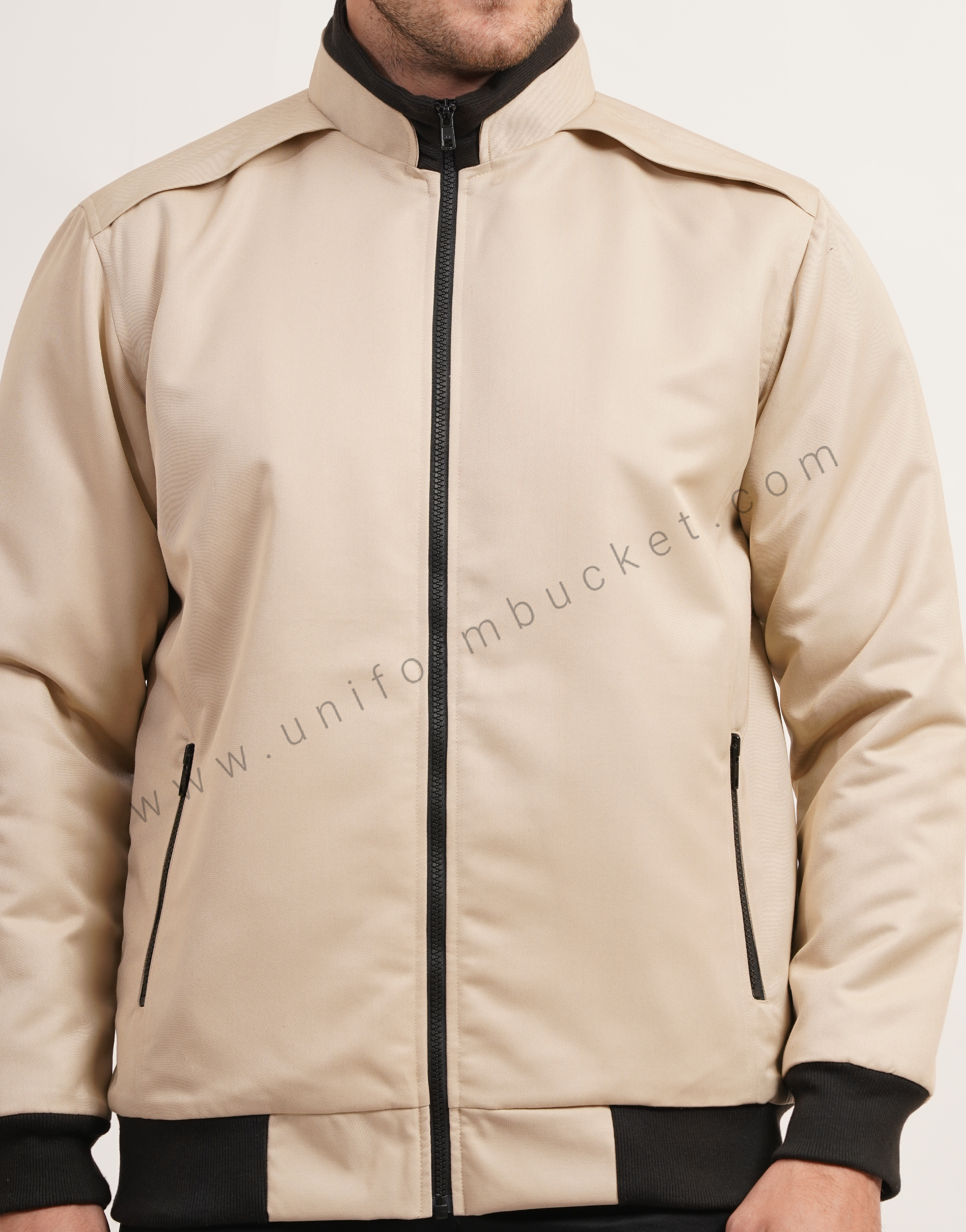 double collar with shoulder plate designer jacket