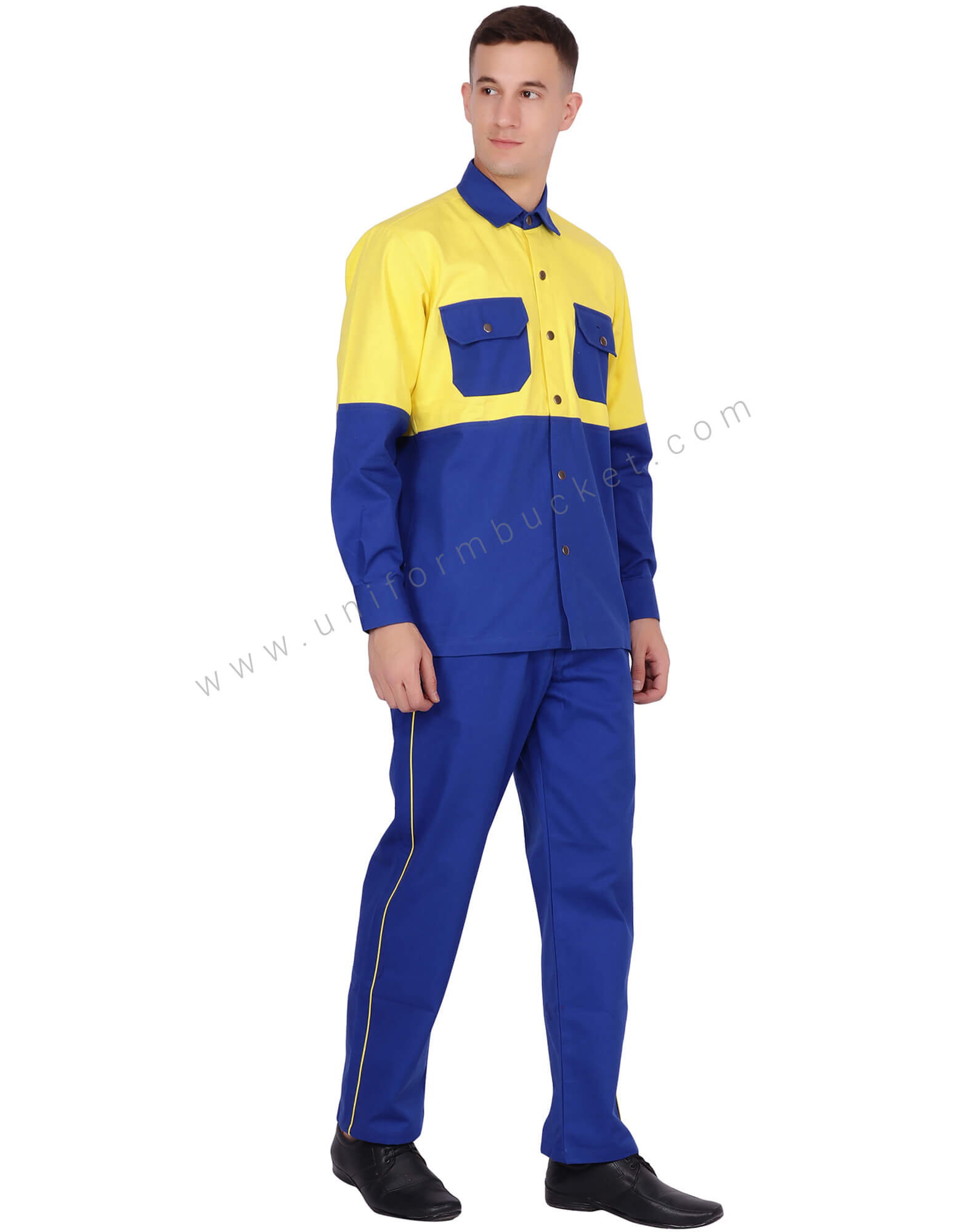 Double Tone Yellow Blue Shirt