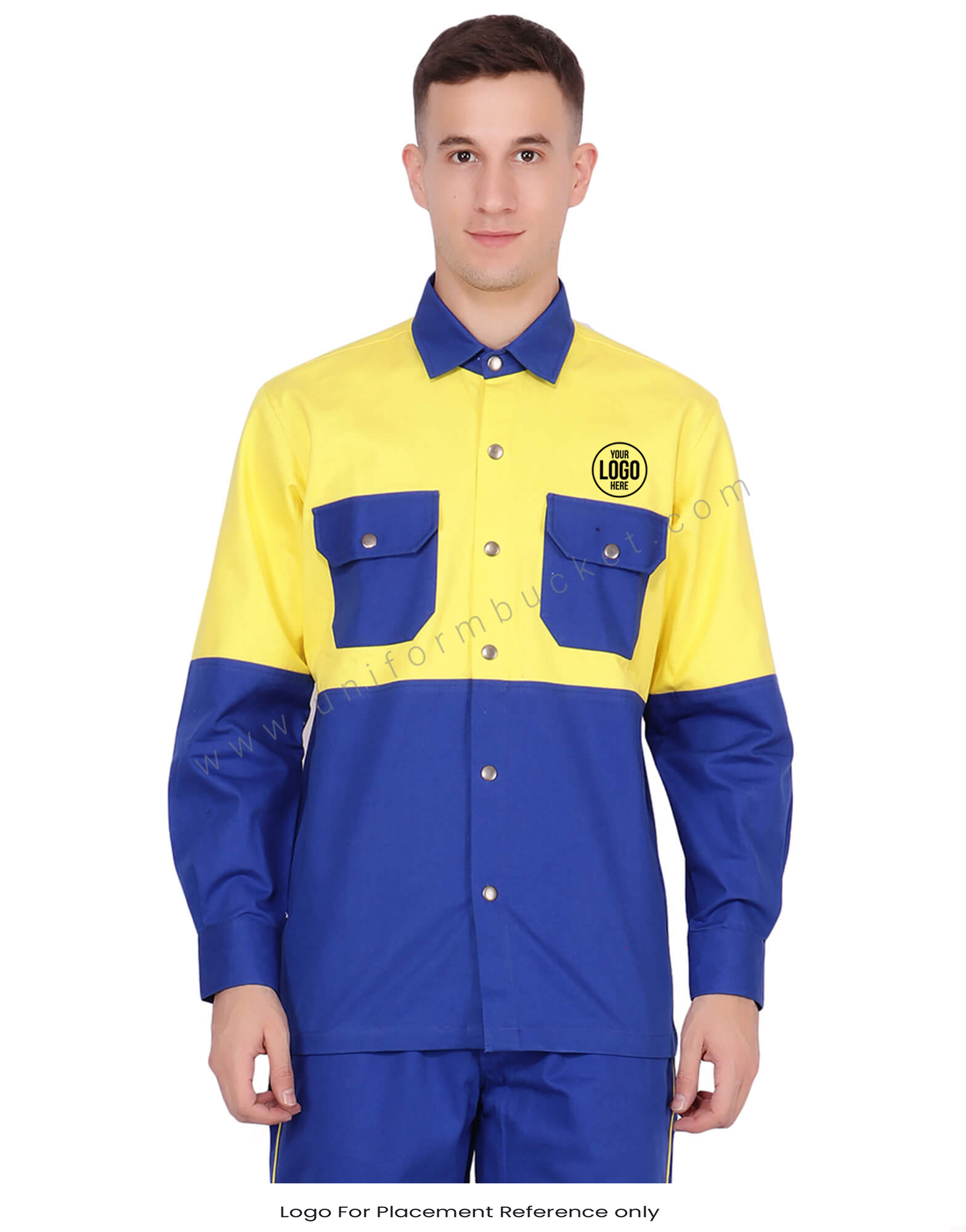 Double Tone Yellow Blue Shirt