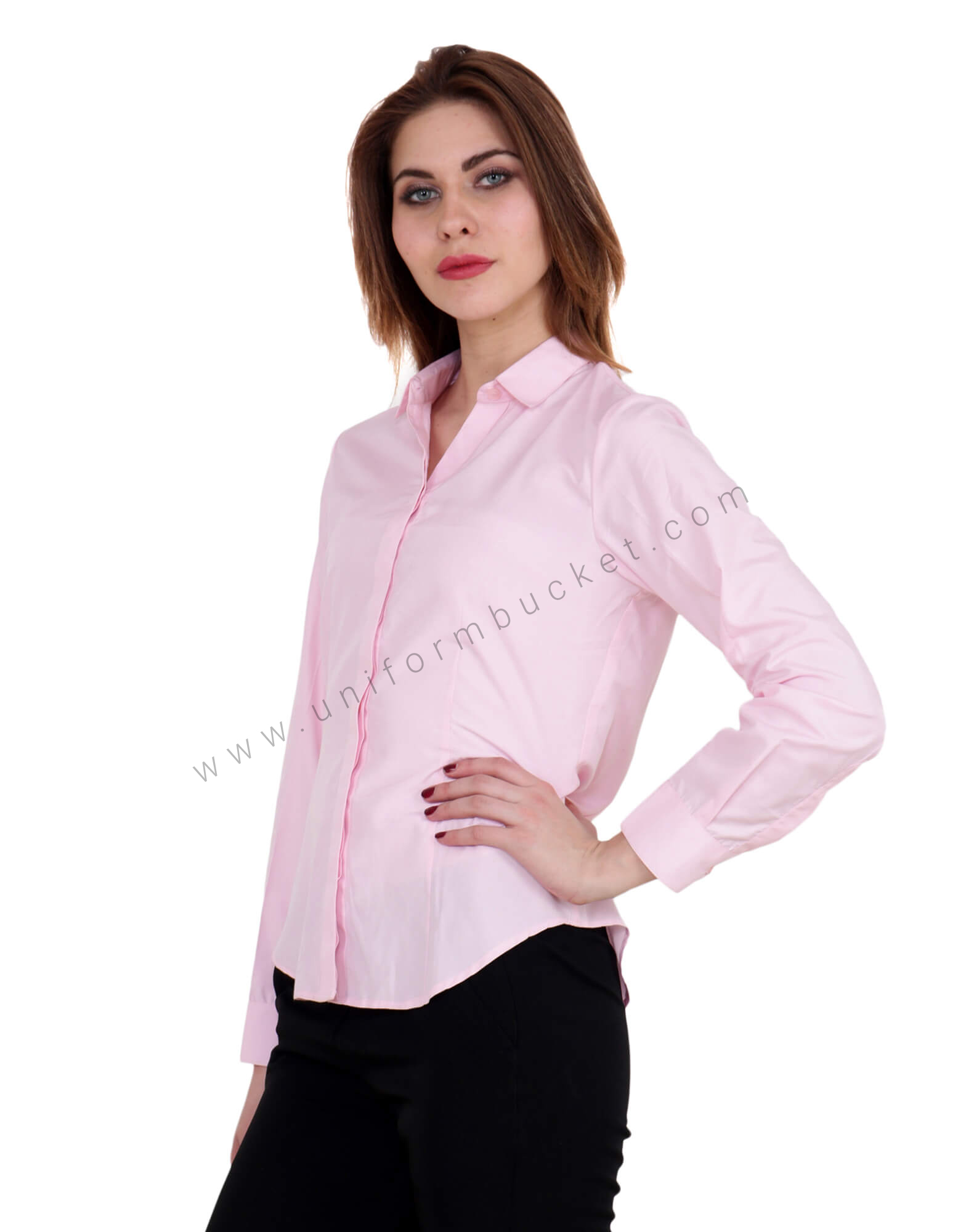 Baby Pink Full Sleeves Shirt