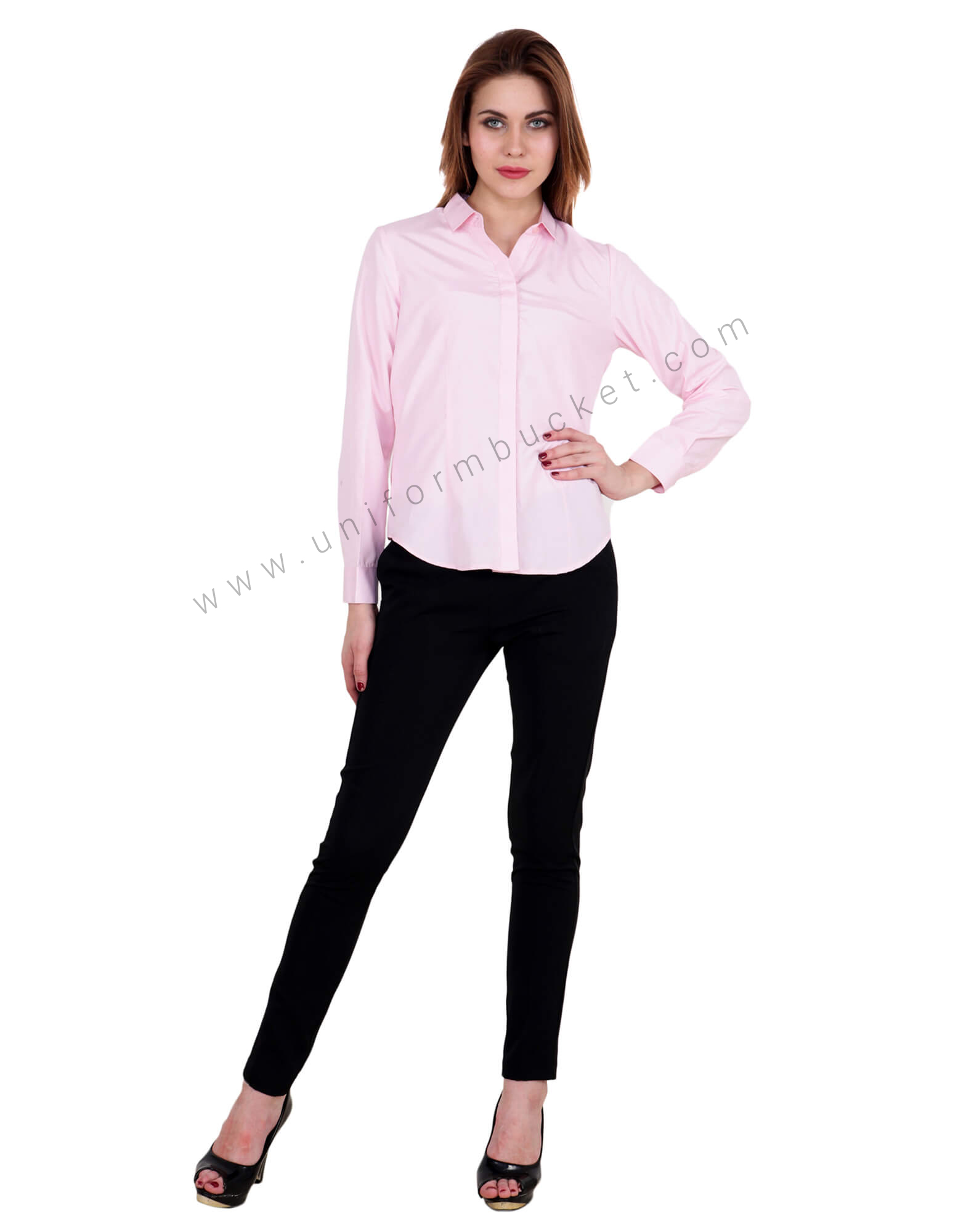 Baby Pink Full Sleeves Shirt