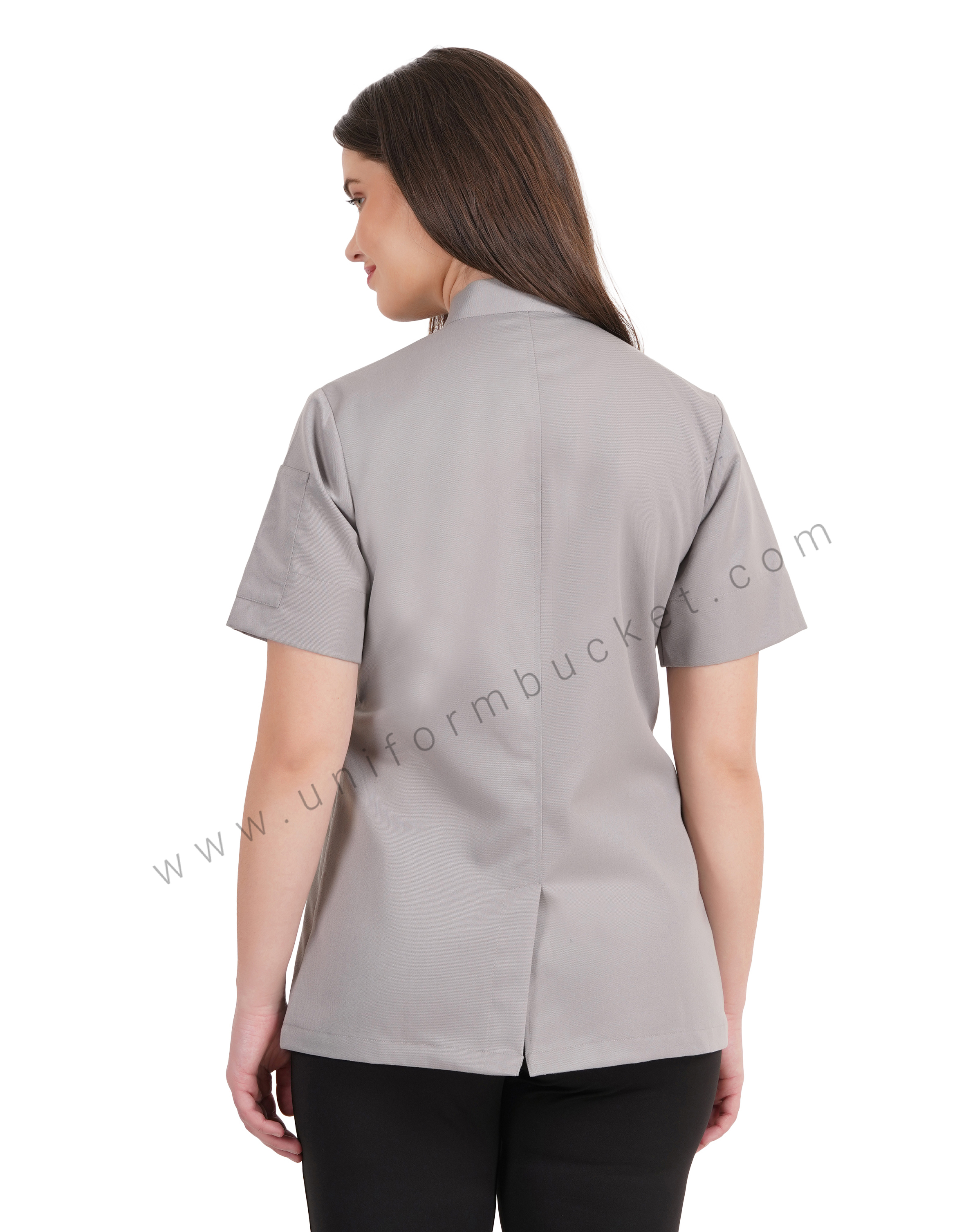 FEMALE PRINCESS LINE CHEF COAT WITH HALF SLEEVE