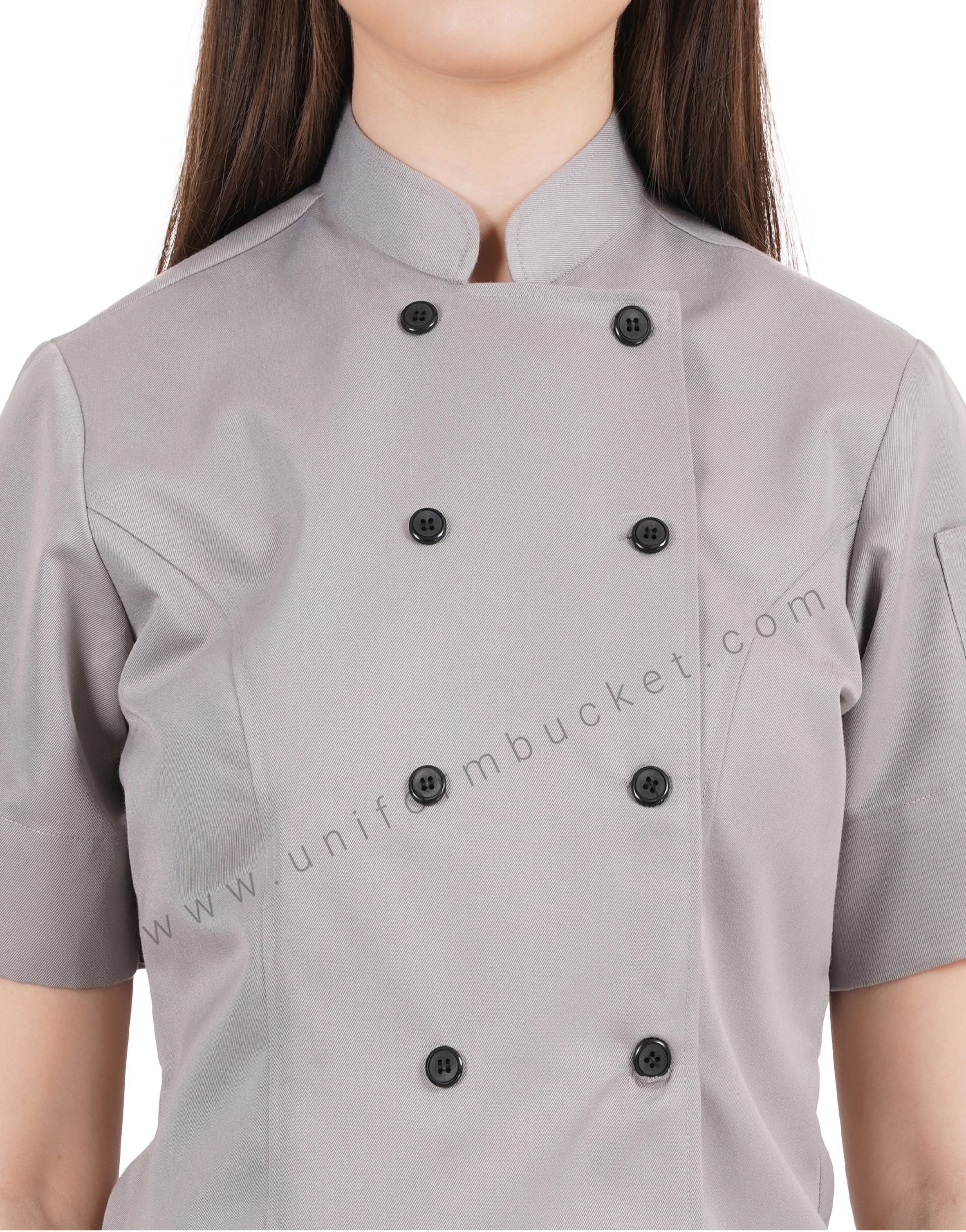 FEMALE PRINCESS LINE CHEF COAT WITH HALF SLEEVE