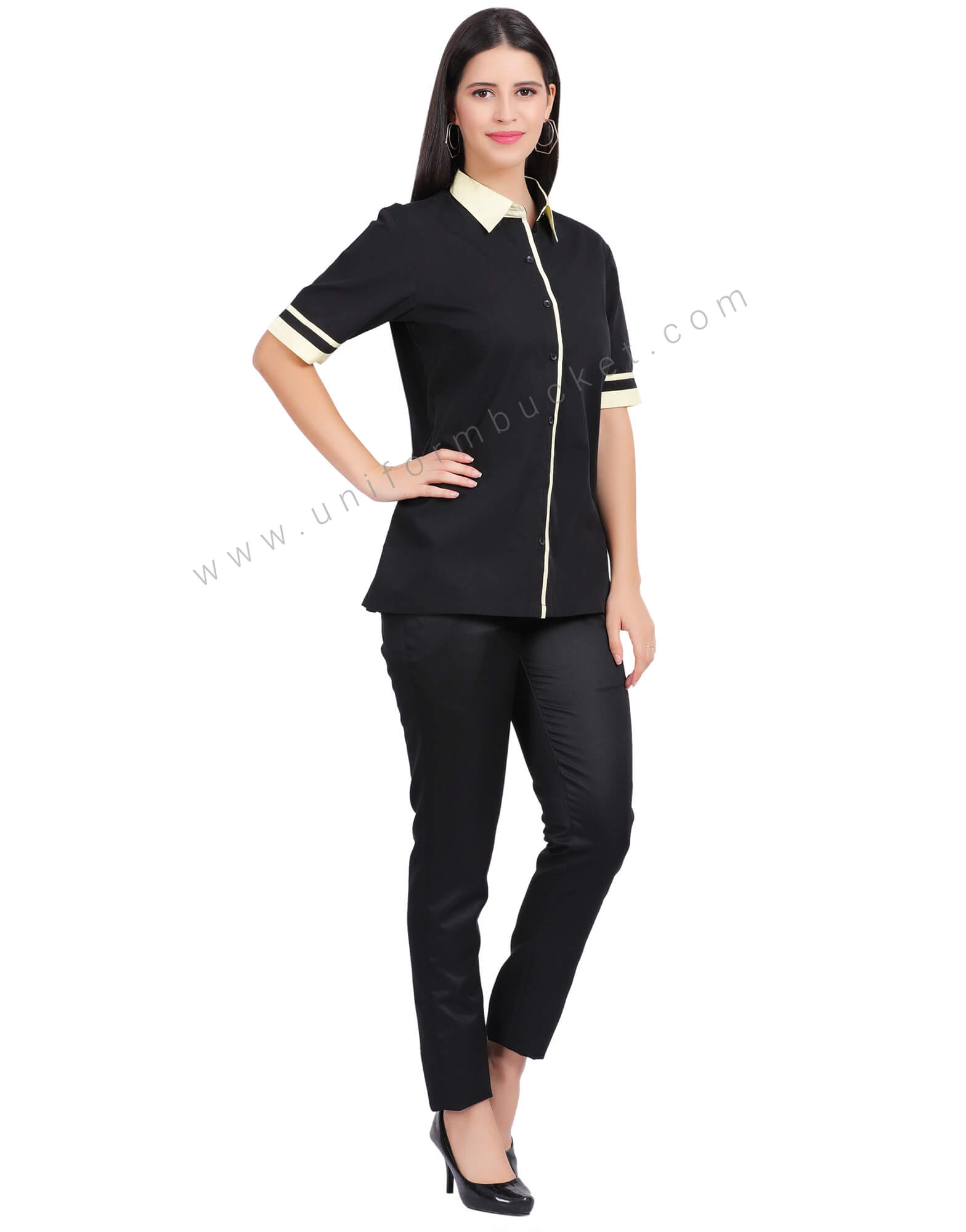 FEMALE SHIRT WITH PISTA TRIM