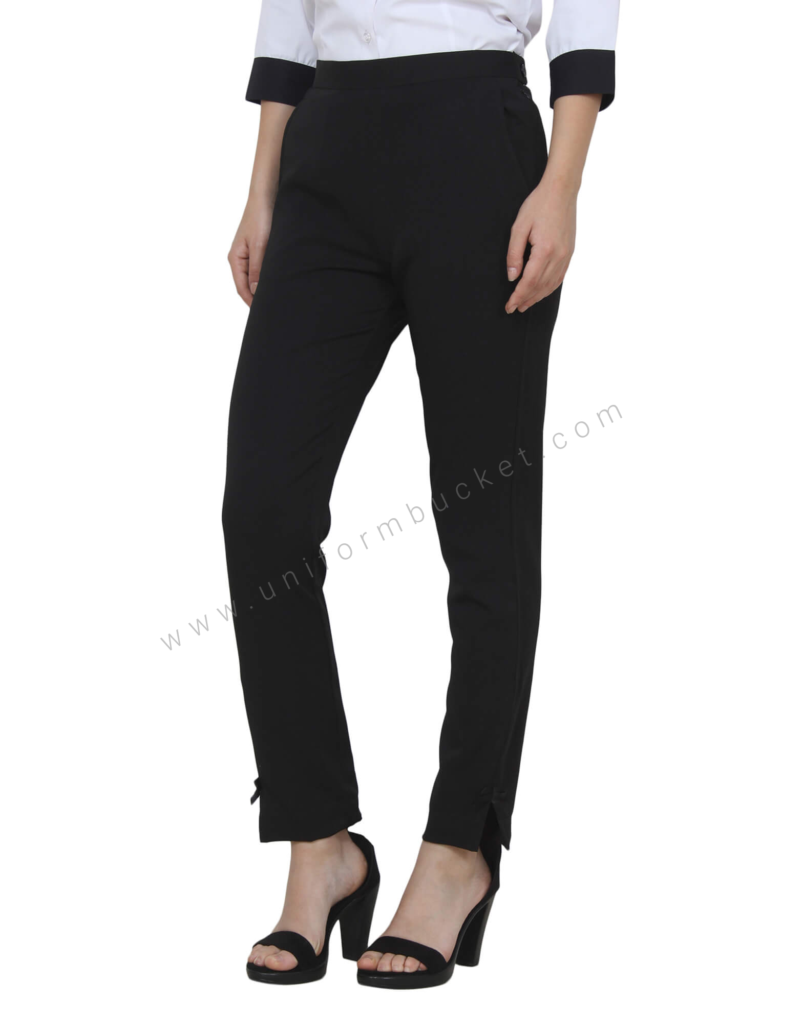 Formal black on sale trousers with loop
