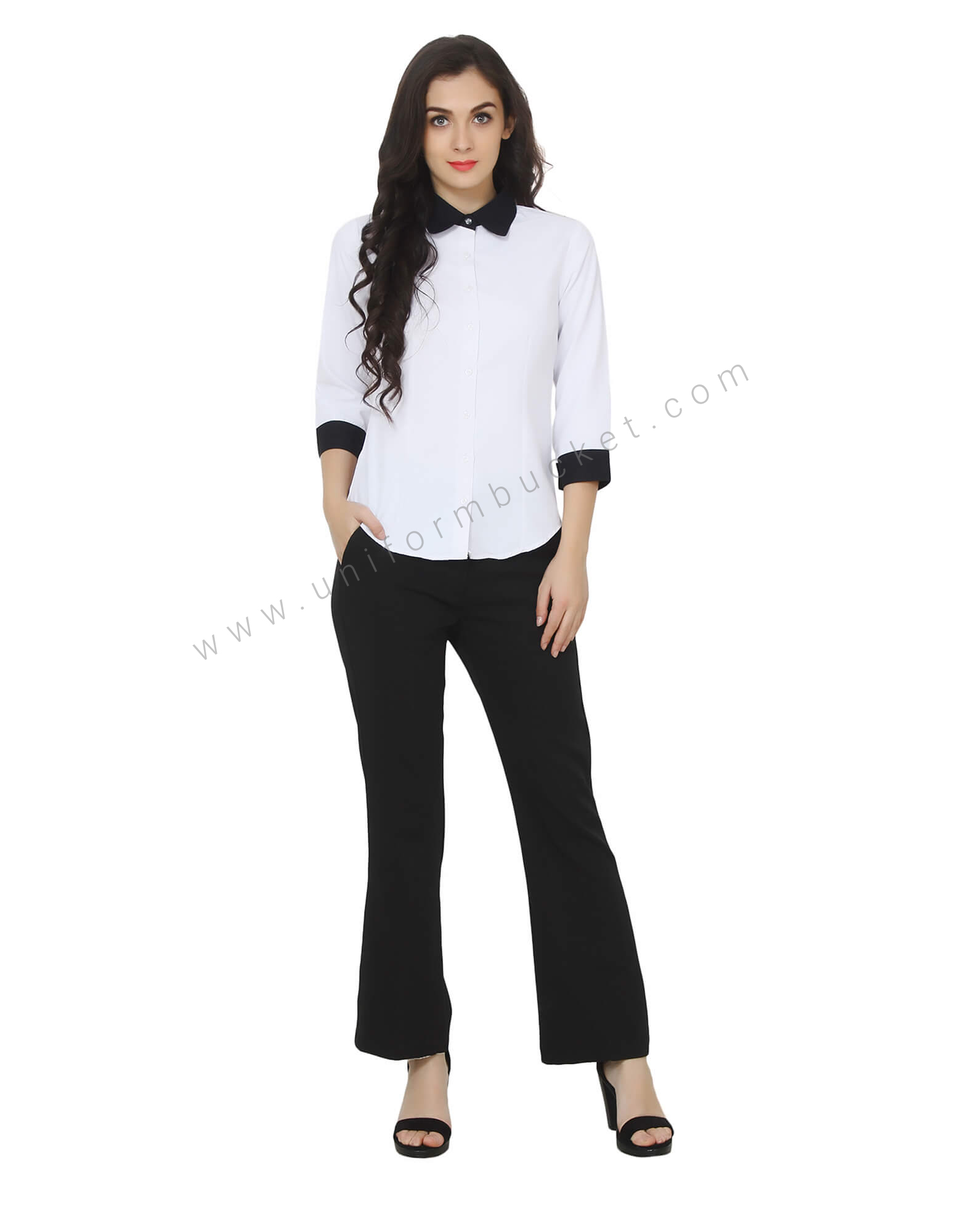 SOLID GREY BELL BOTTOM PANTS FOR WOMEN