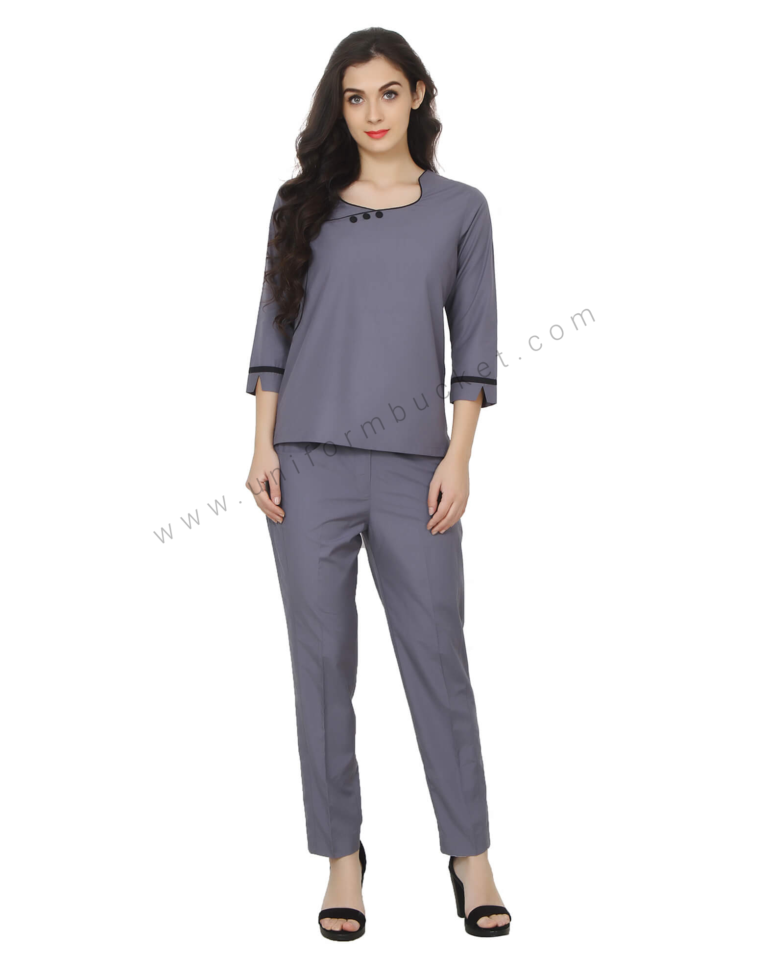 Formal Grey Trouser With Front Zip