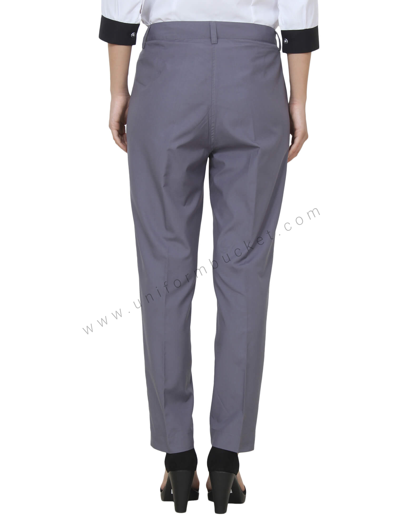 Formal Grey Trouser With Front Zip