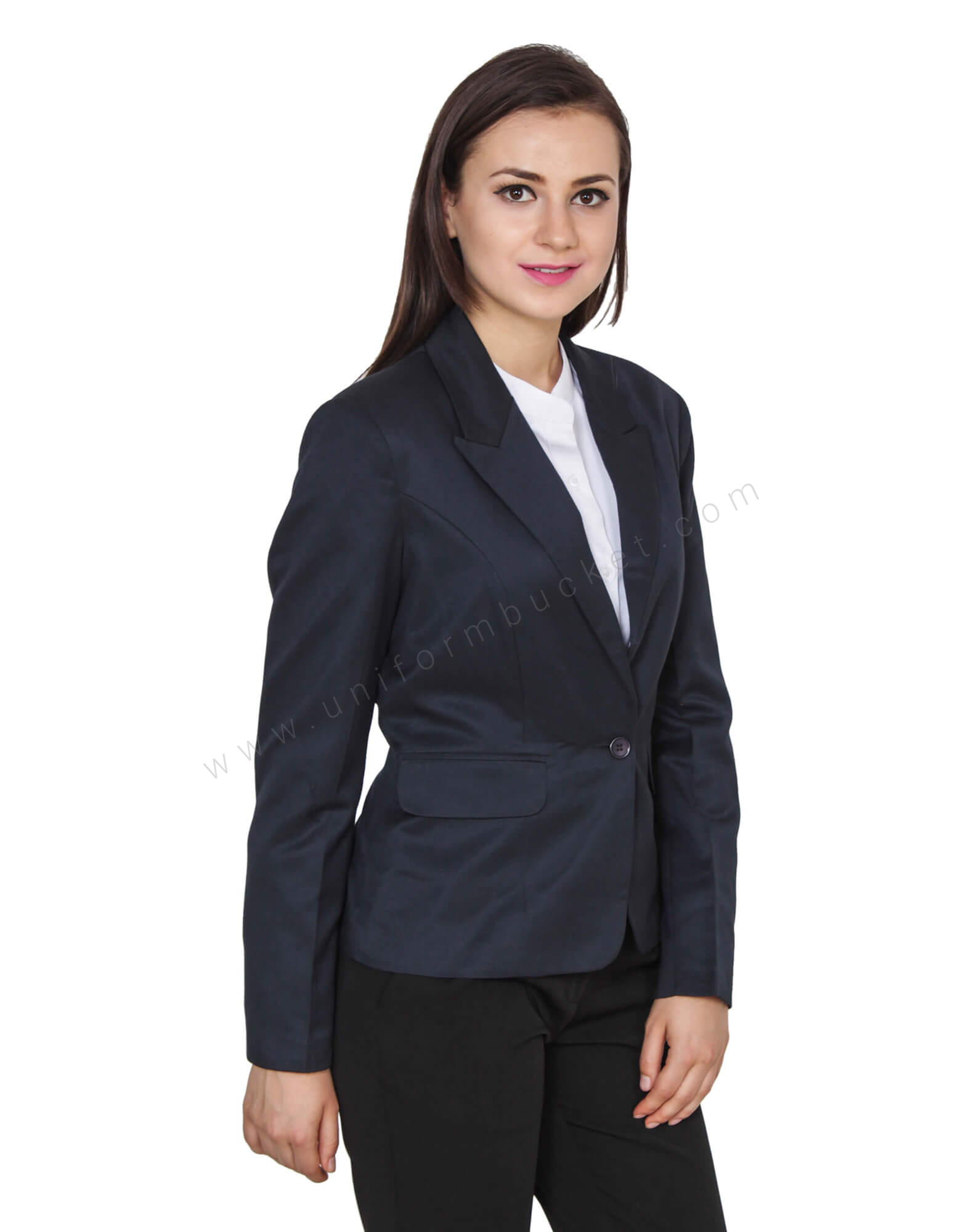 Navy Blue Single Button Blazer