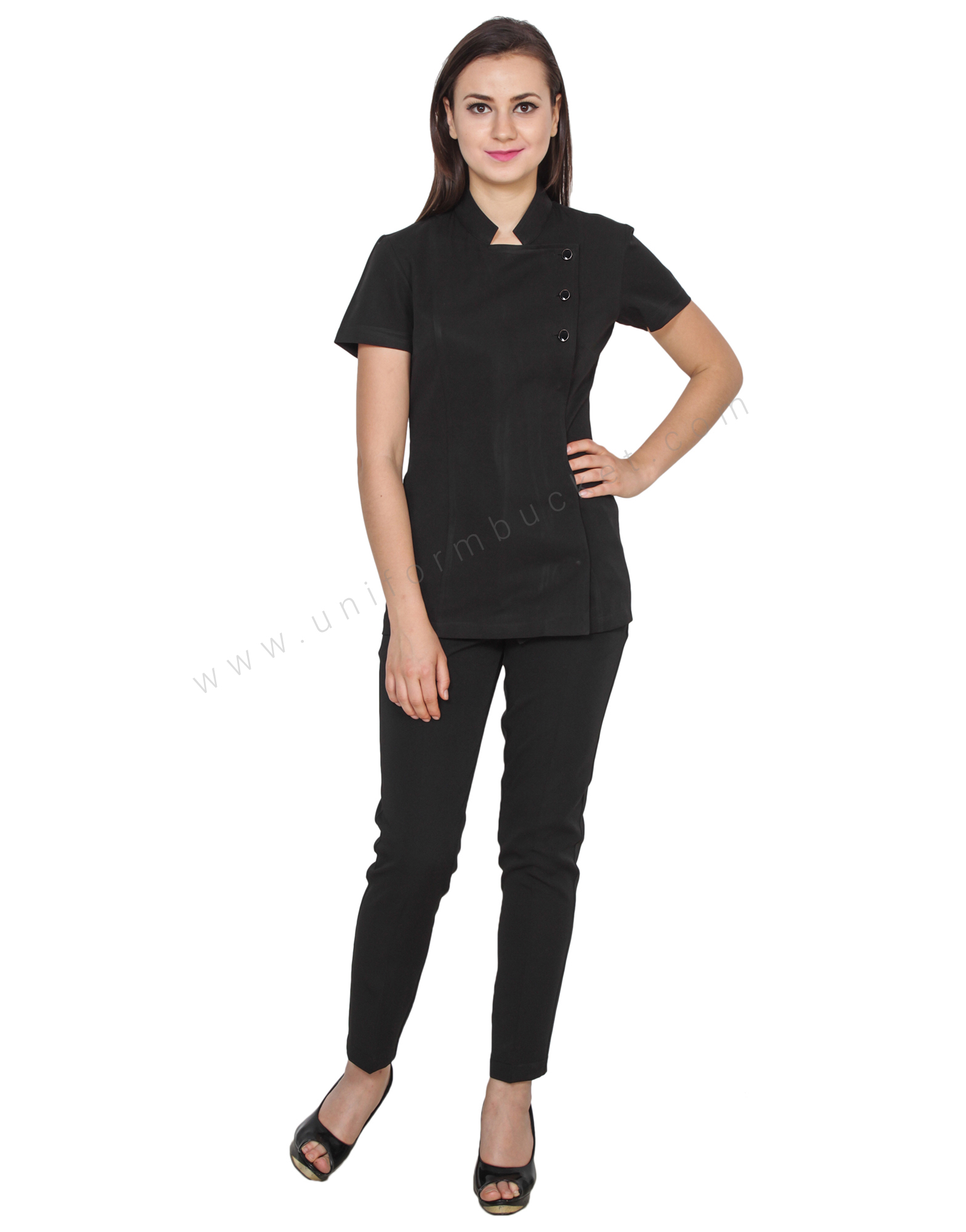 Black Tunic With 3 Button Opening