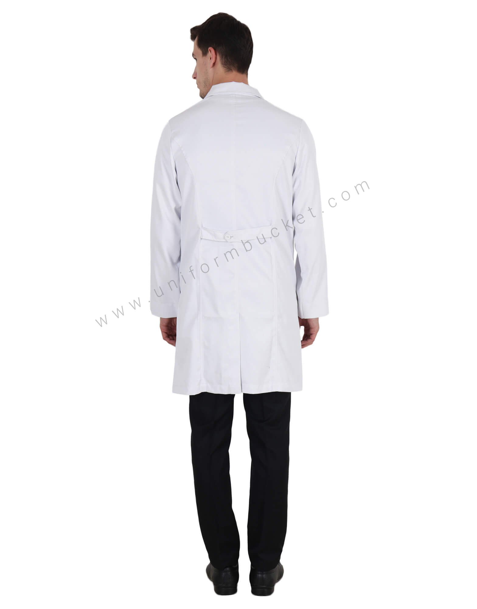 Full Sleeve Back Adjuster Lab Coat For Male