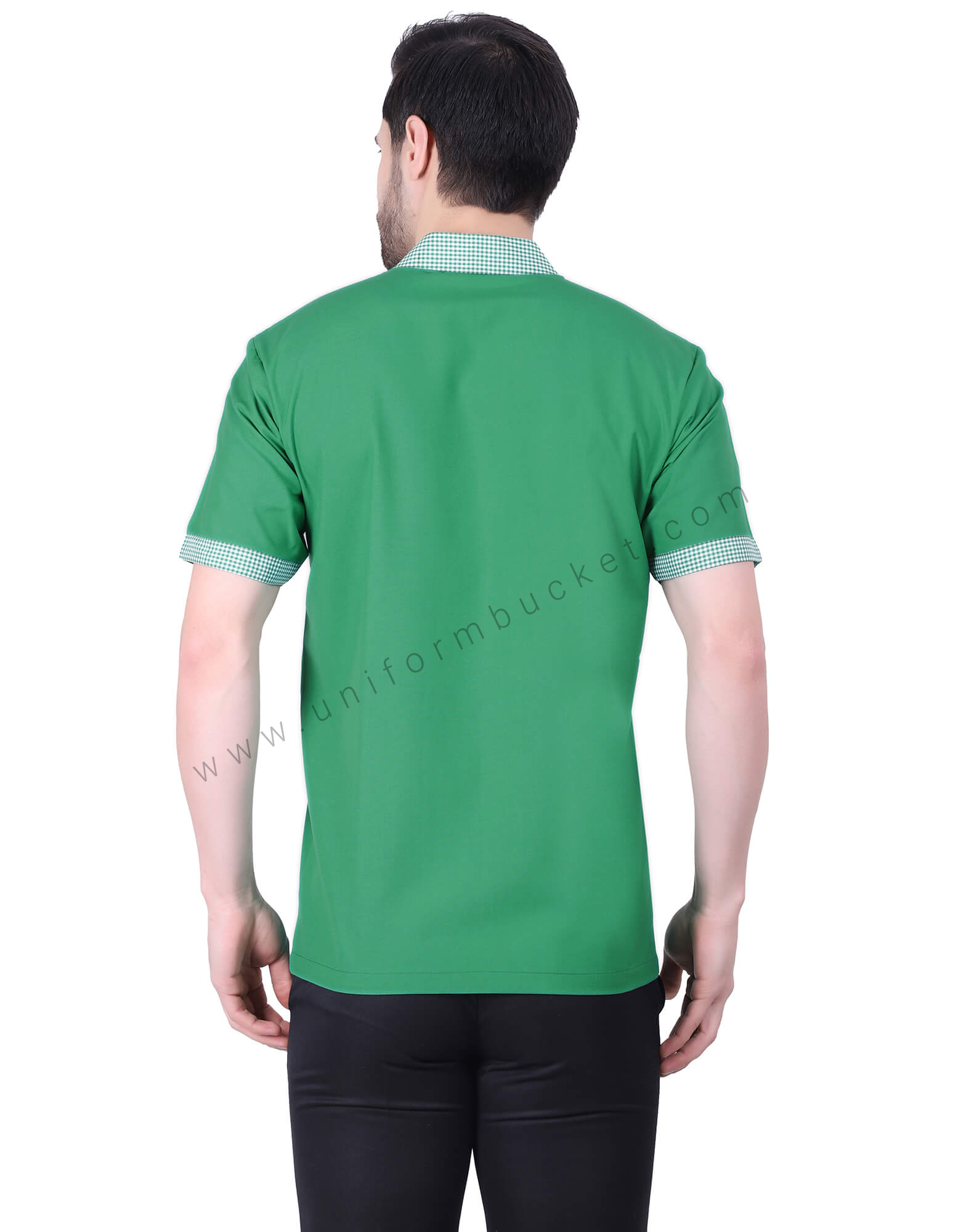 Green Shirt With Double Placket Button