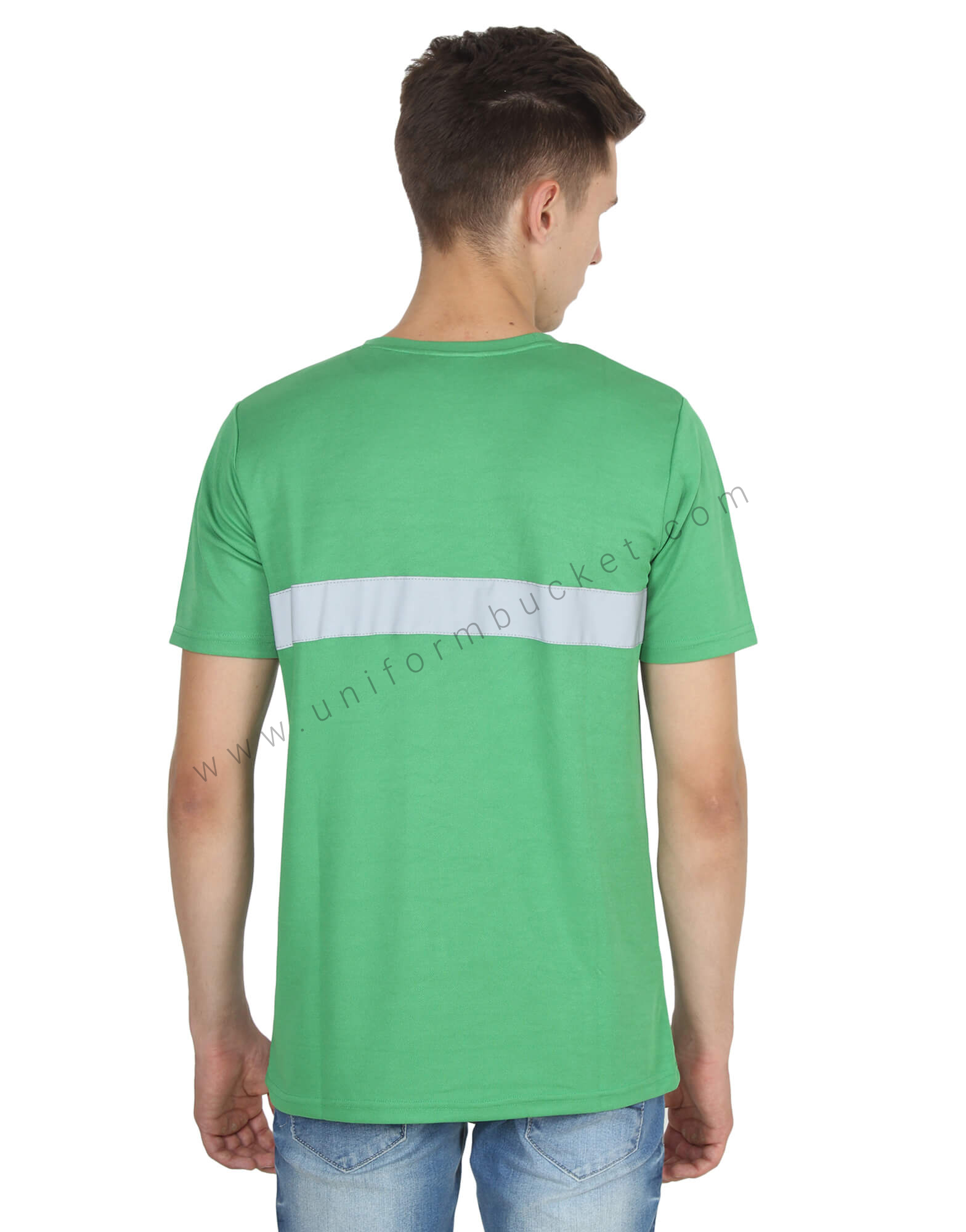 Green Round Neck Hi- Visibility T- Shirt