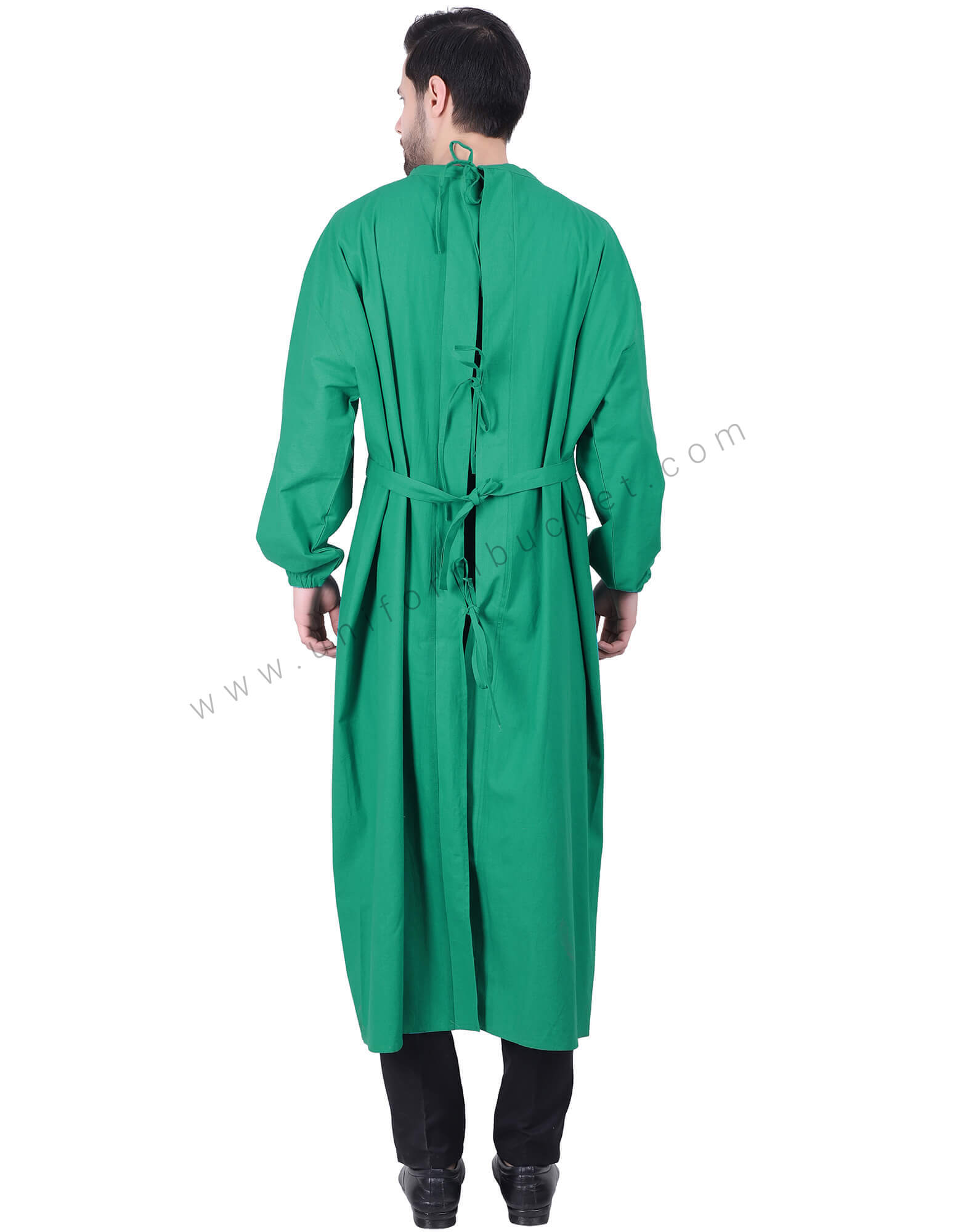 Green Surgical OT Uniform With Black Patch