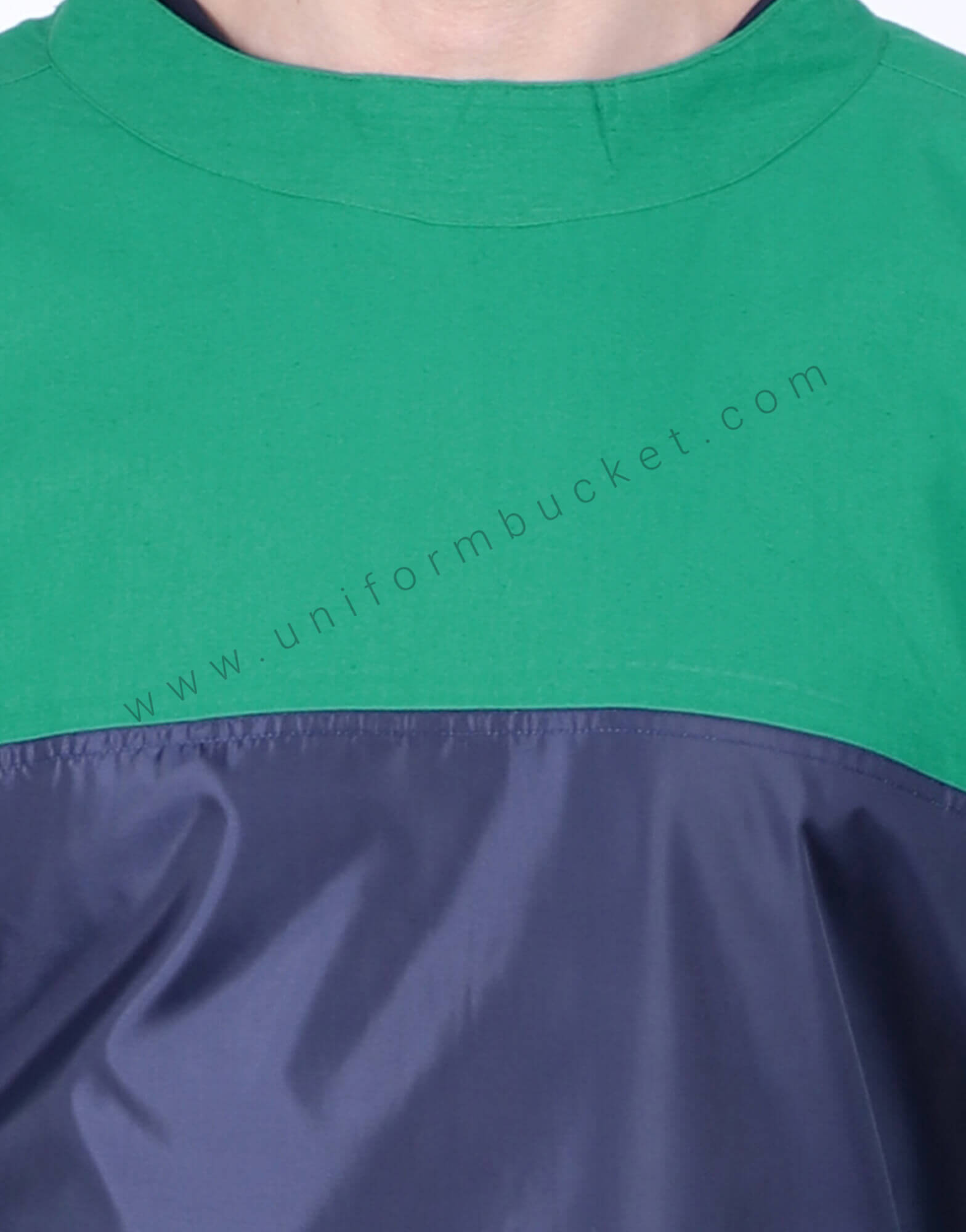Green Surgical OT Uniform With Black Patch