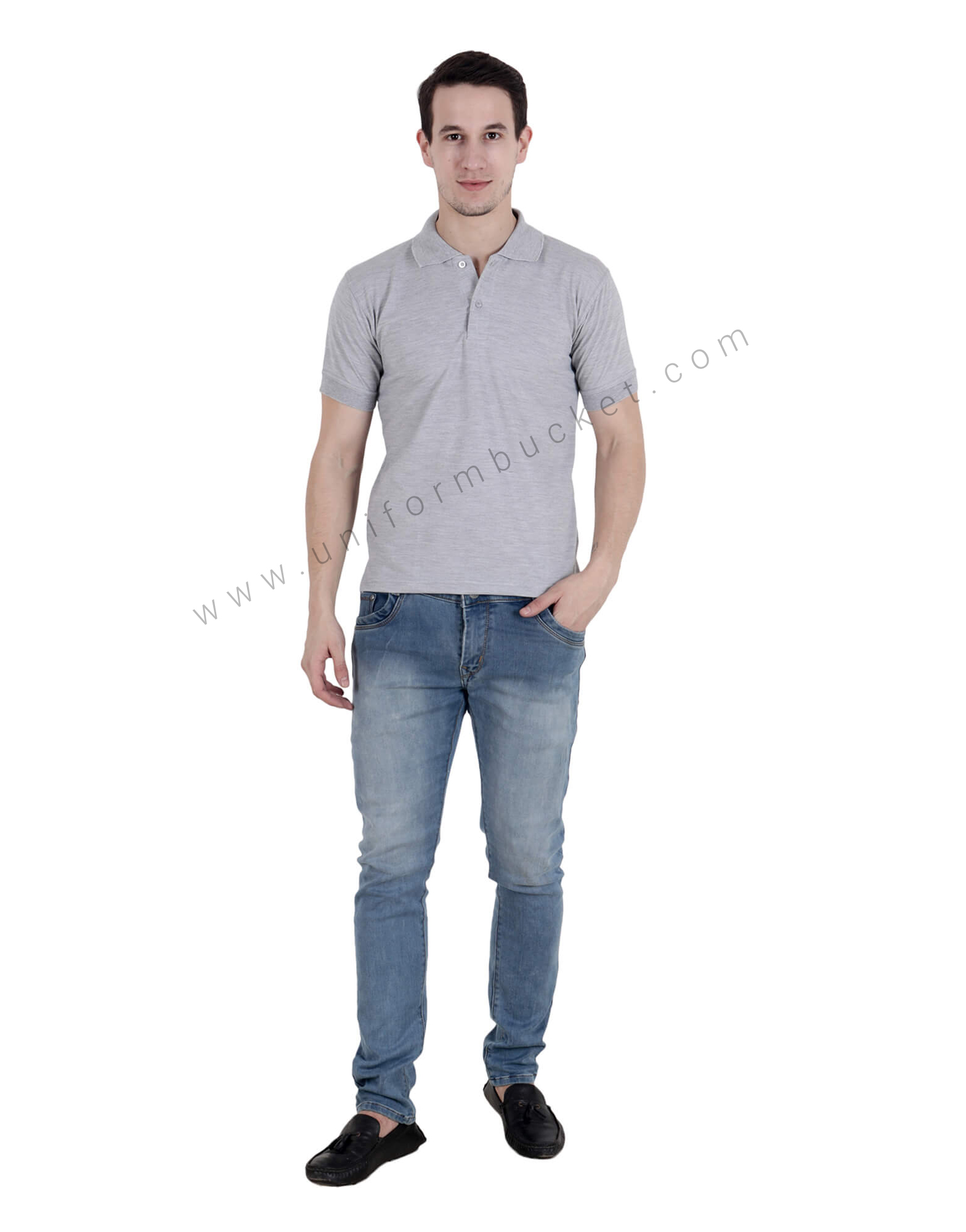 Grey Uniform Polo T- Shirt