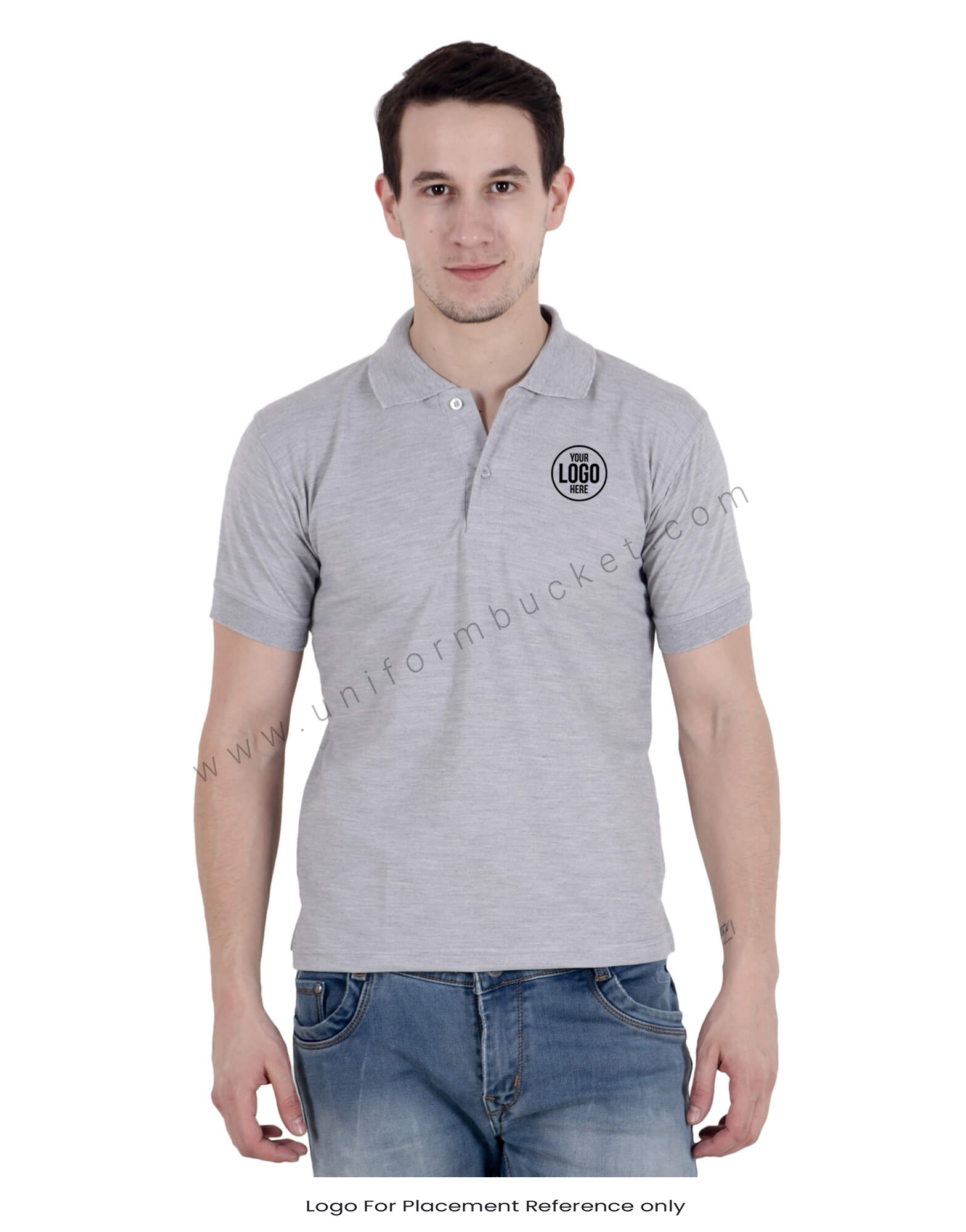 Grey Uniform Polo T- Shirt