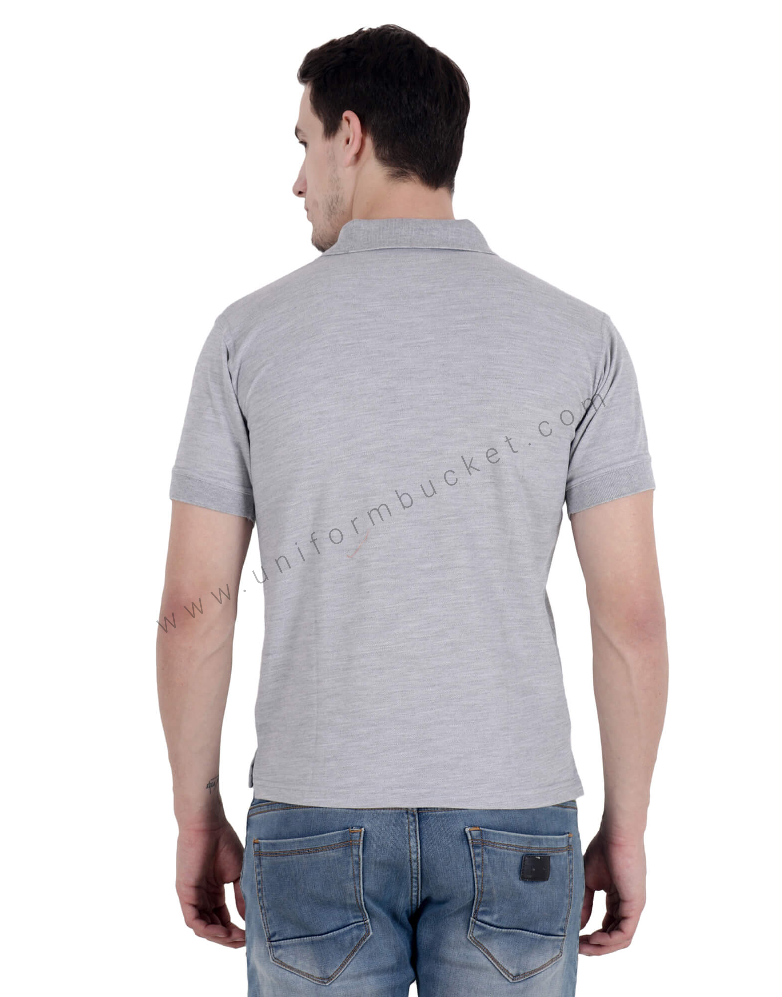 Buy Grey Uniform Polo T- Shirt For Men Online @ Best Prices in India ...