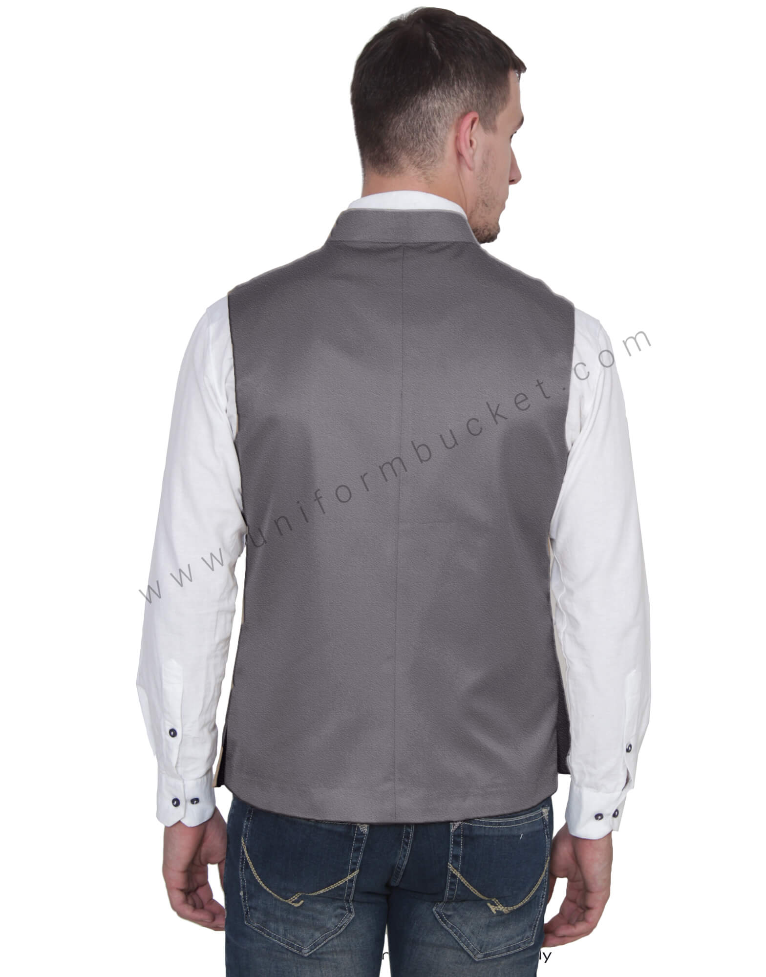 Grey Nehru Jacket For Men