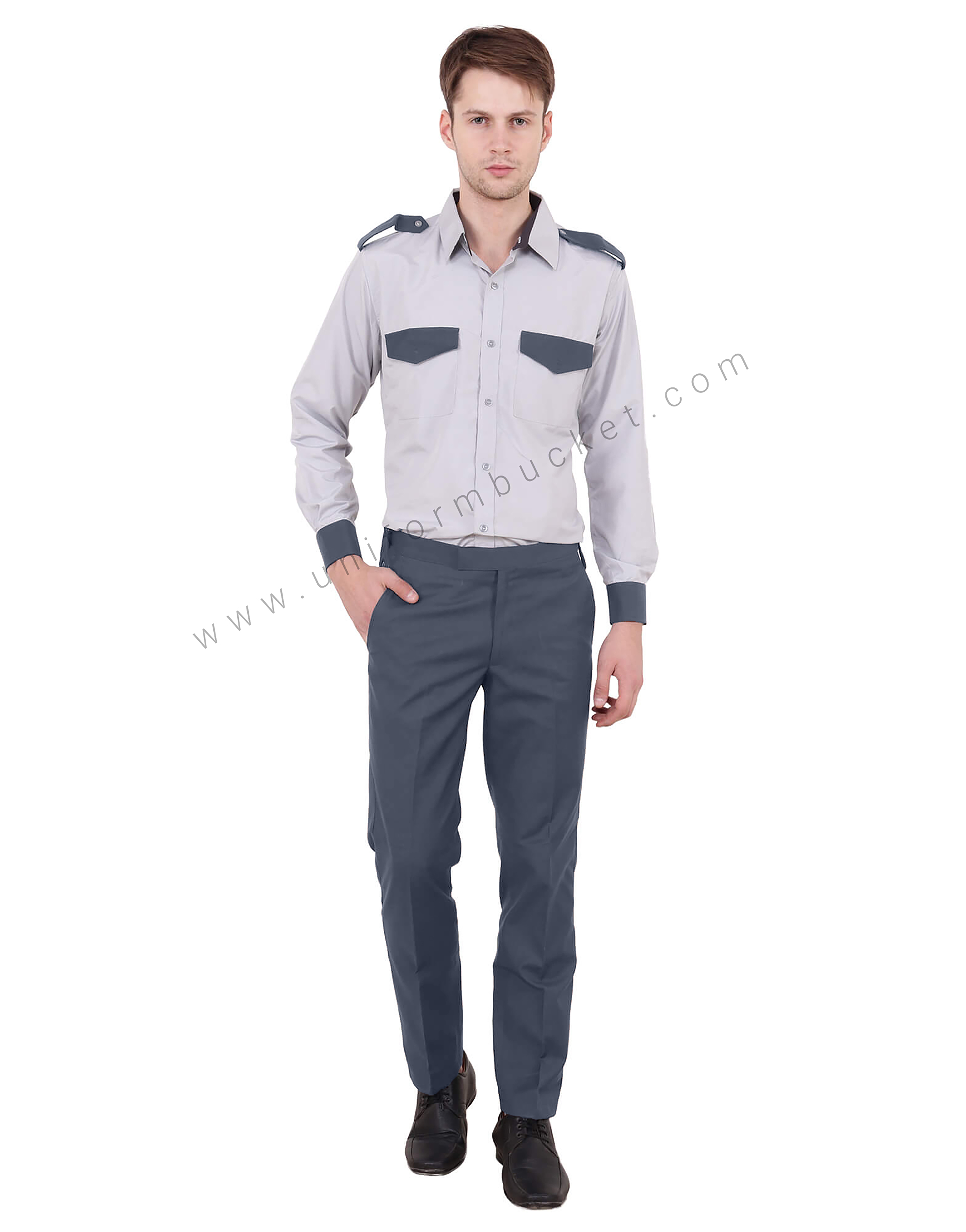 Grey Security Guard Shirt For Men