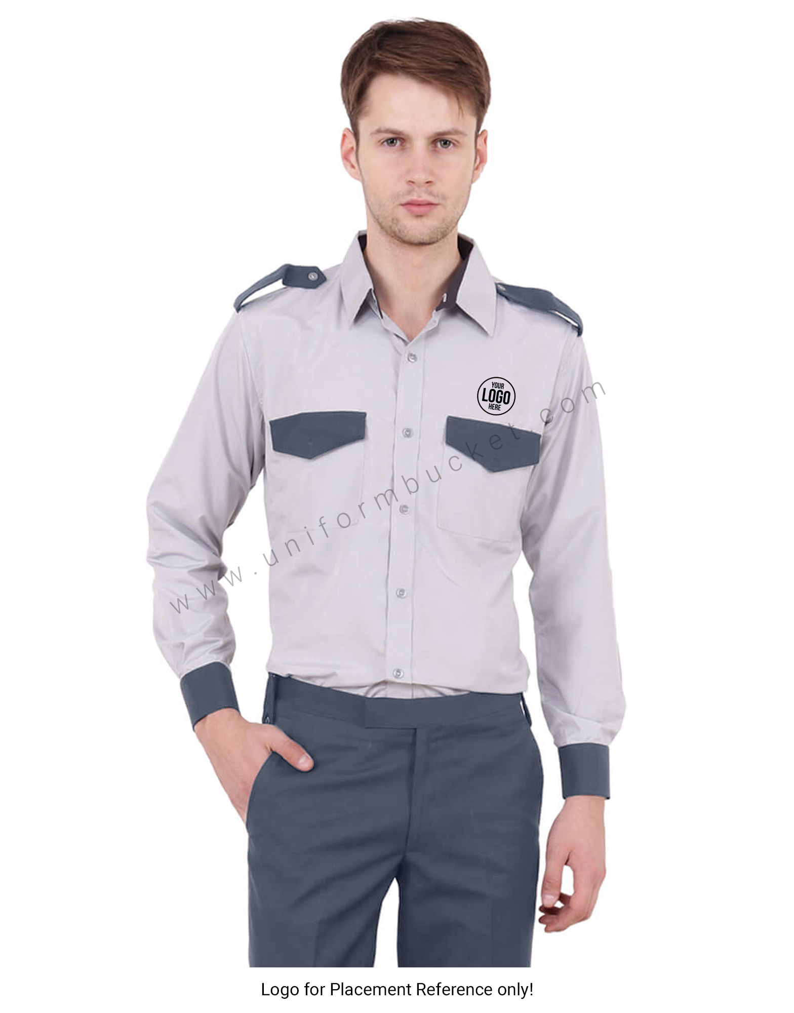 Grey Security Guard Shirt For Men