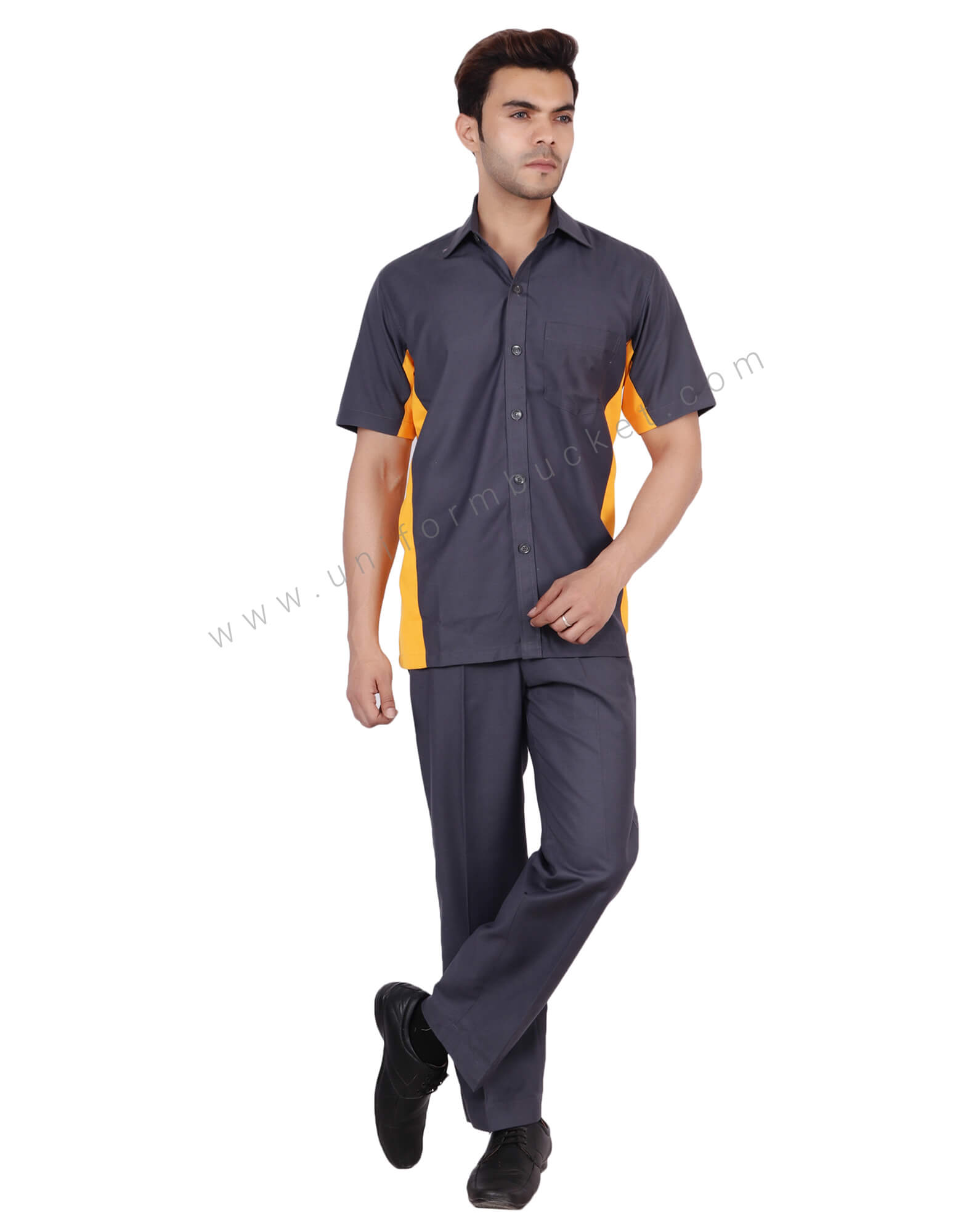 Buy Grey Workwear Trousers For Men For Men Online @ Best Prices in ...
