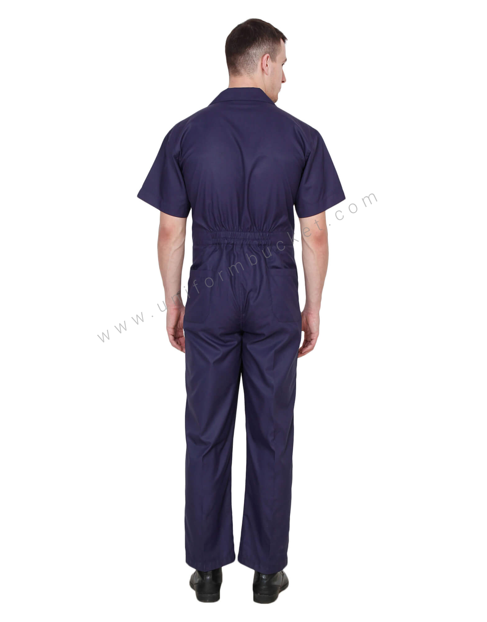 Navy Blue single tone overall with Hidden Placket