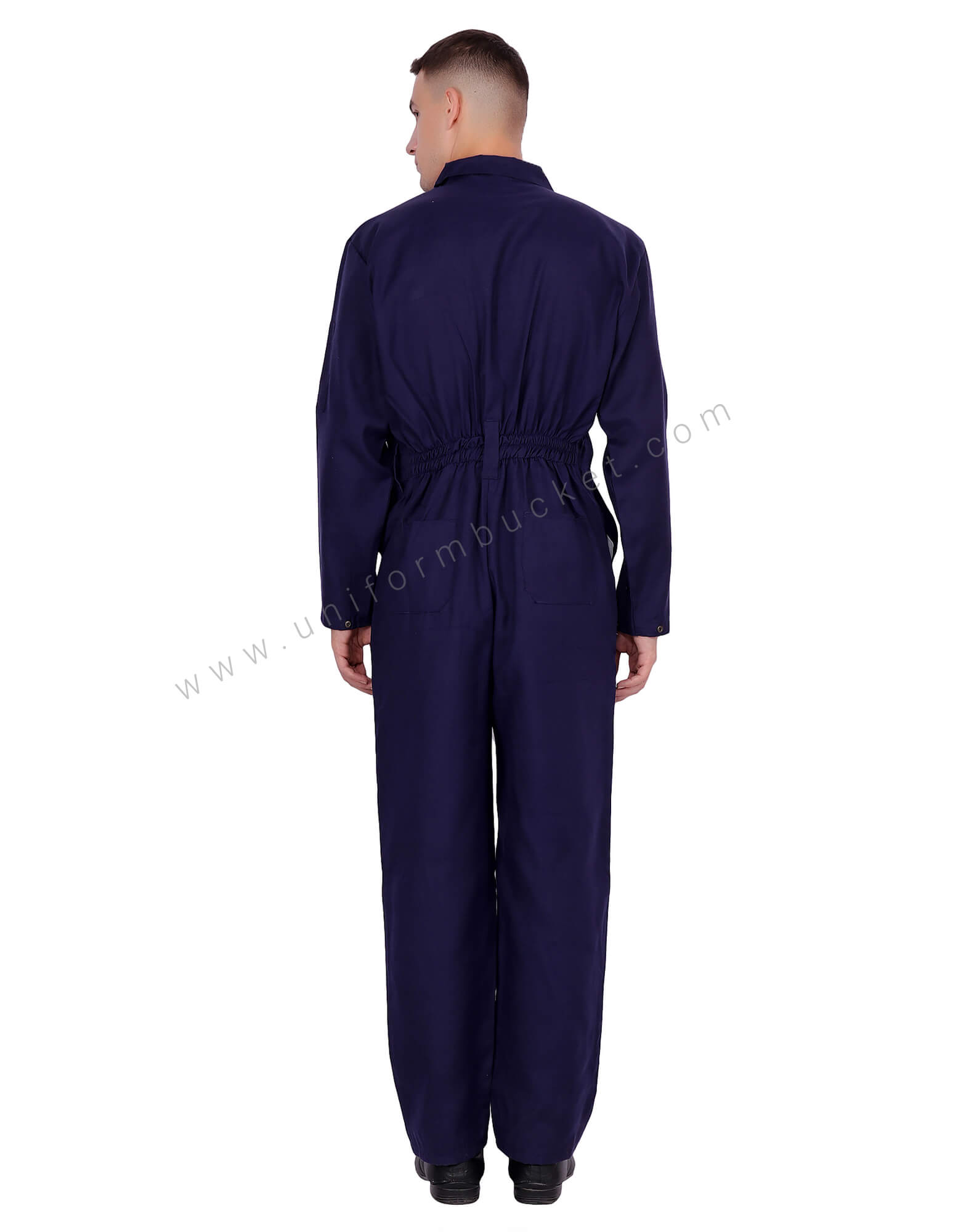 Hidden Placket Indigo Blue Dungaree