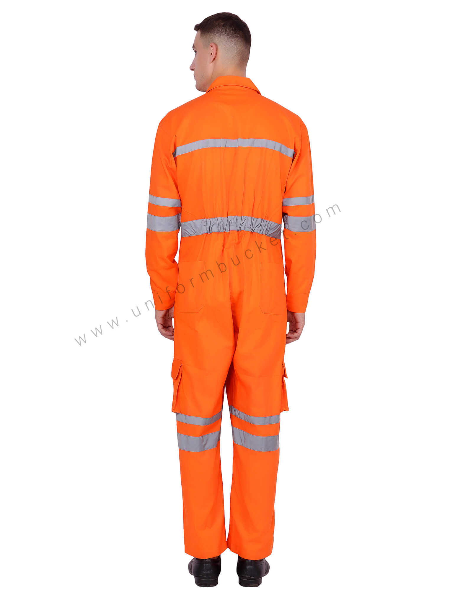 High Visibility Orange Overall With Functional Pockets