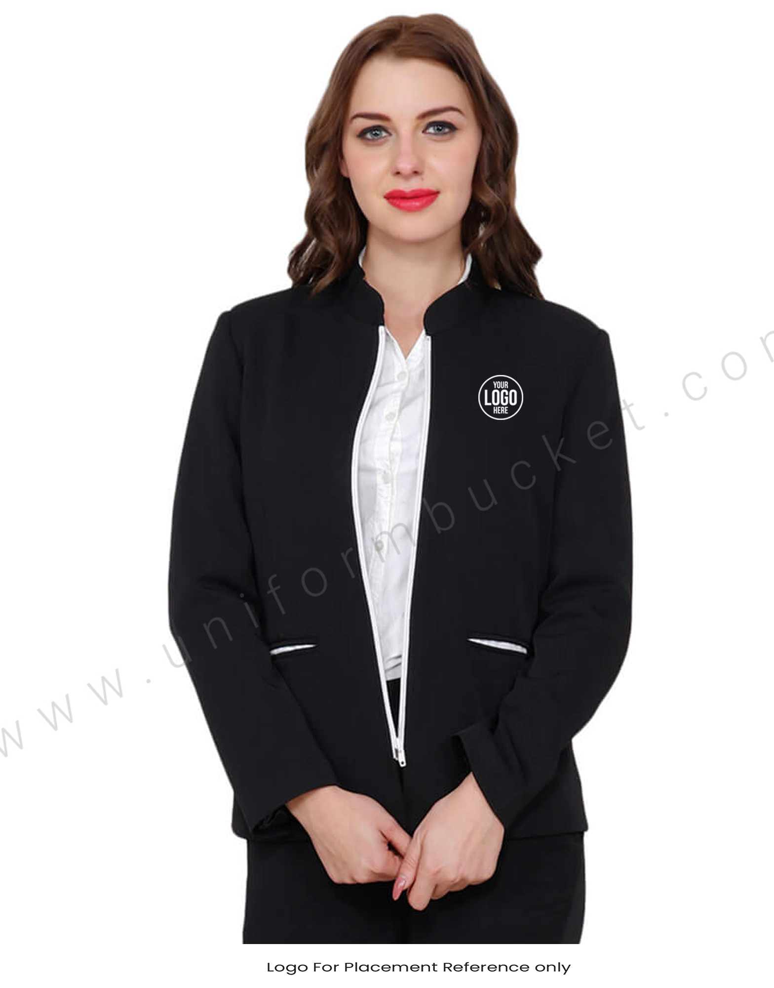 Band Collar Jacket Style Blazer