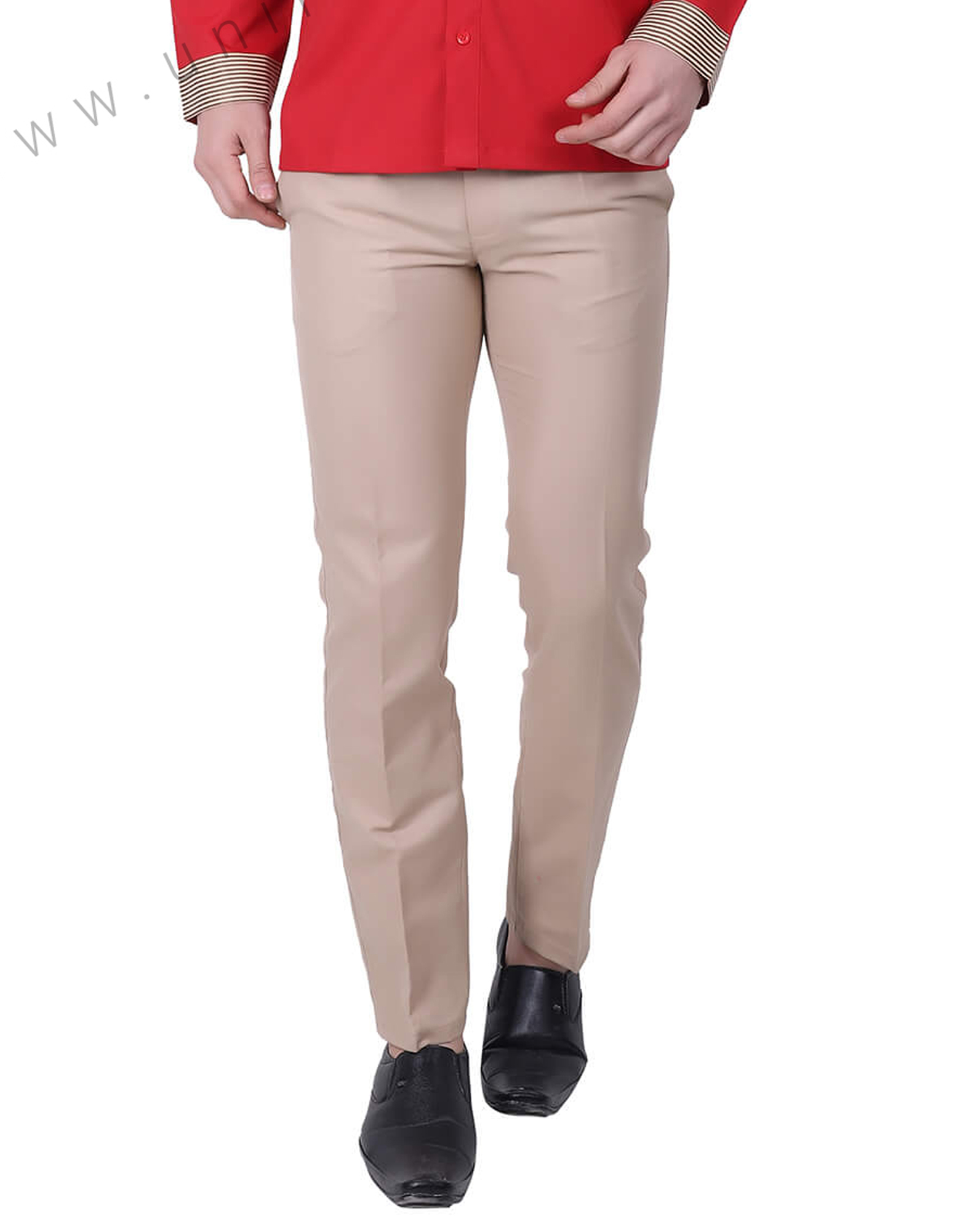 Khaki Formal Trousers For Men
