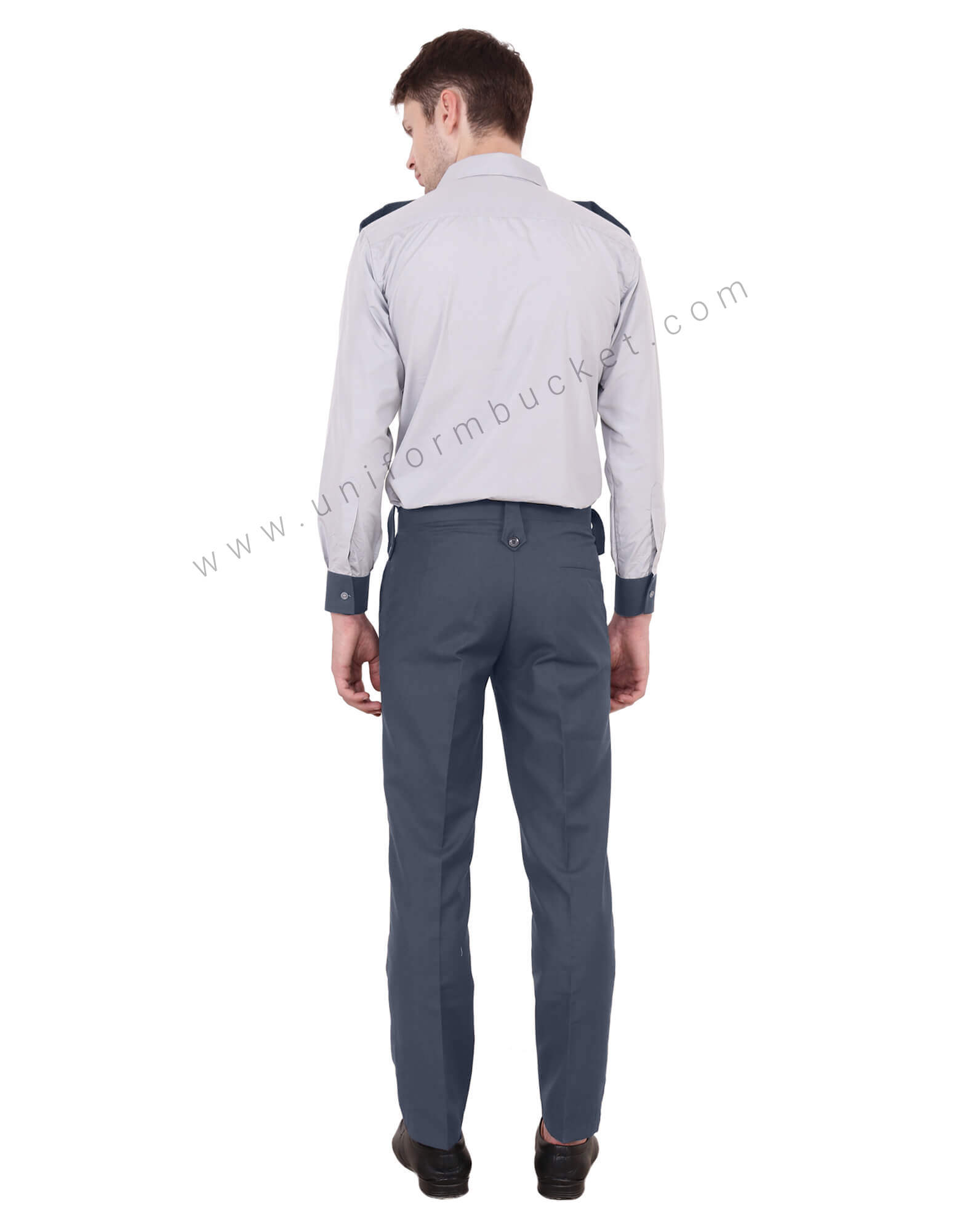 Light Grey  Security Guard Shirt Dark Grey Trims
