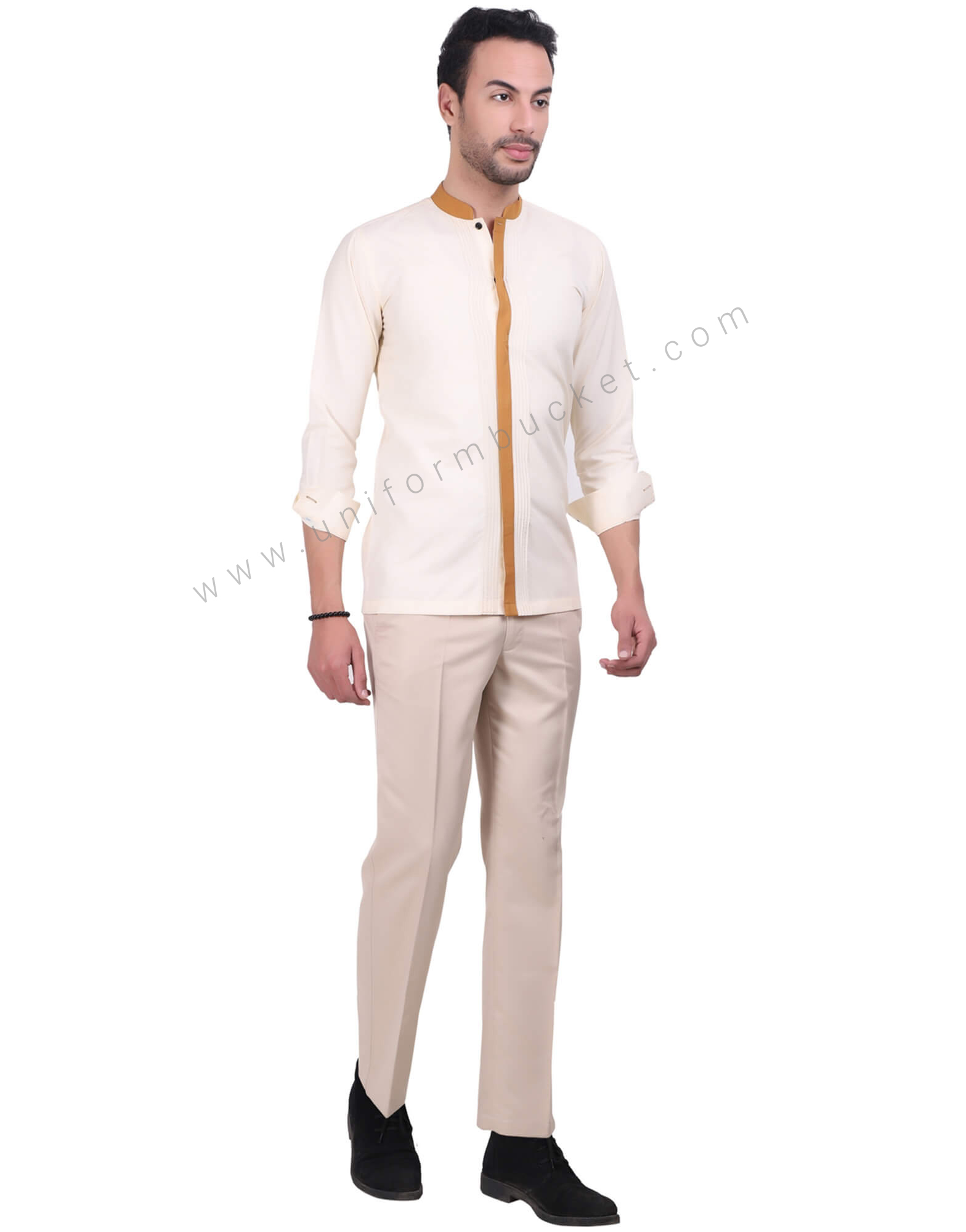 Beige Formal Trousers for Men