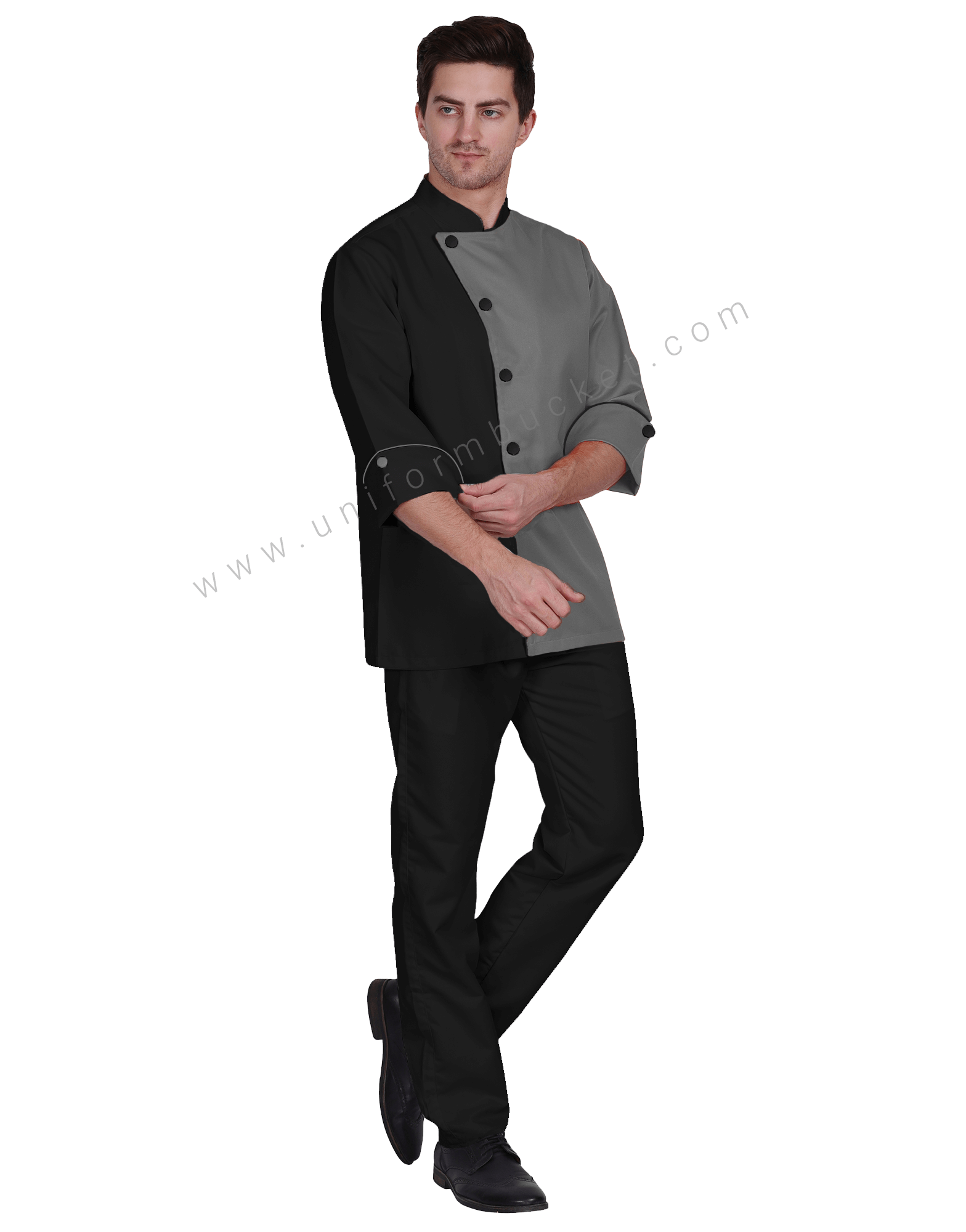 Buy Two Shade Male Designer Chef Coat 3/4 Sleeve for men Online Best