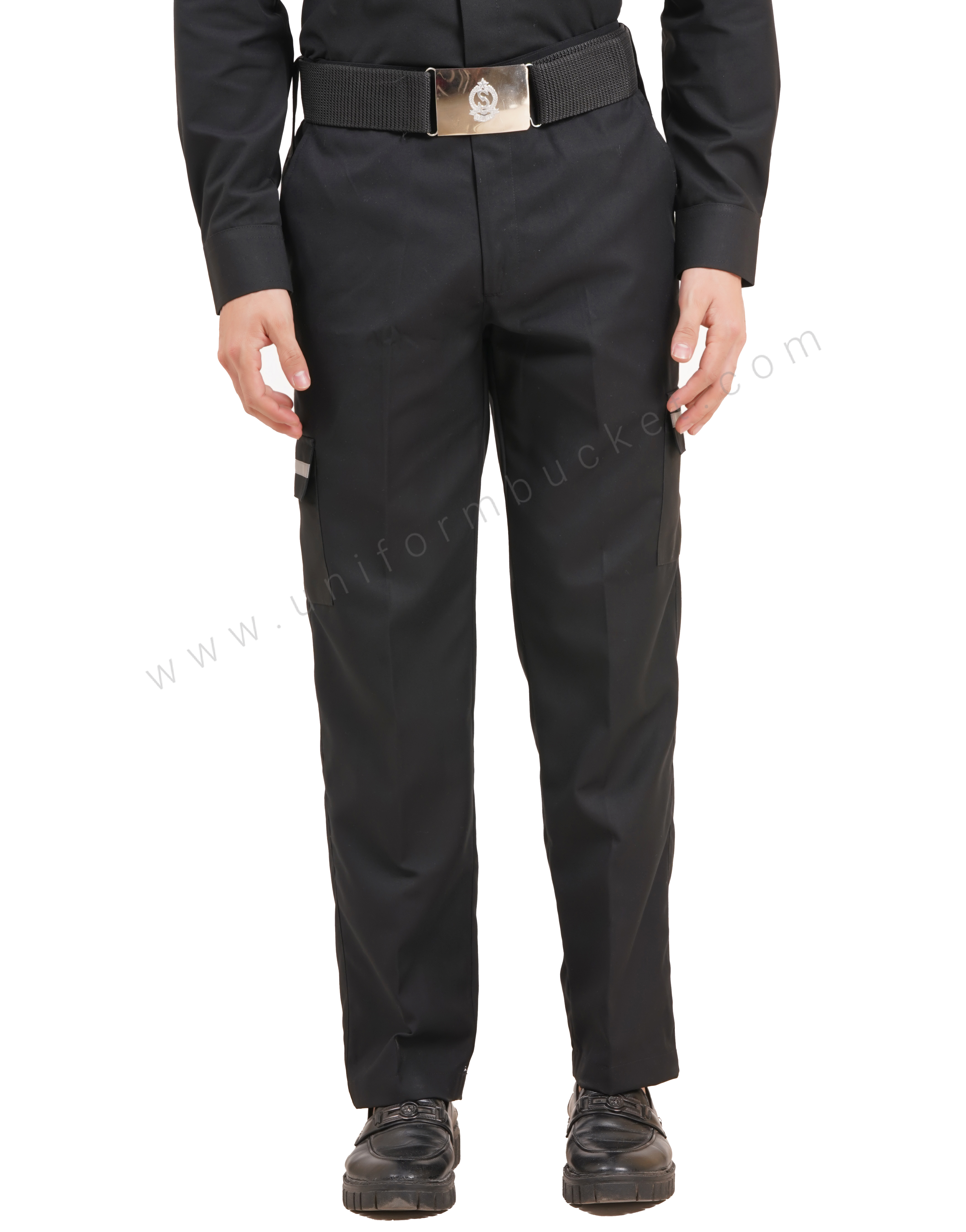 male black  Security Guard trouser with three loops