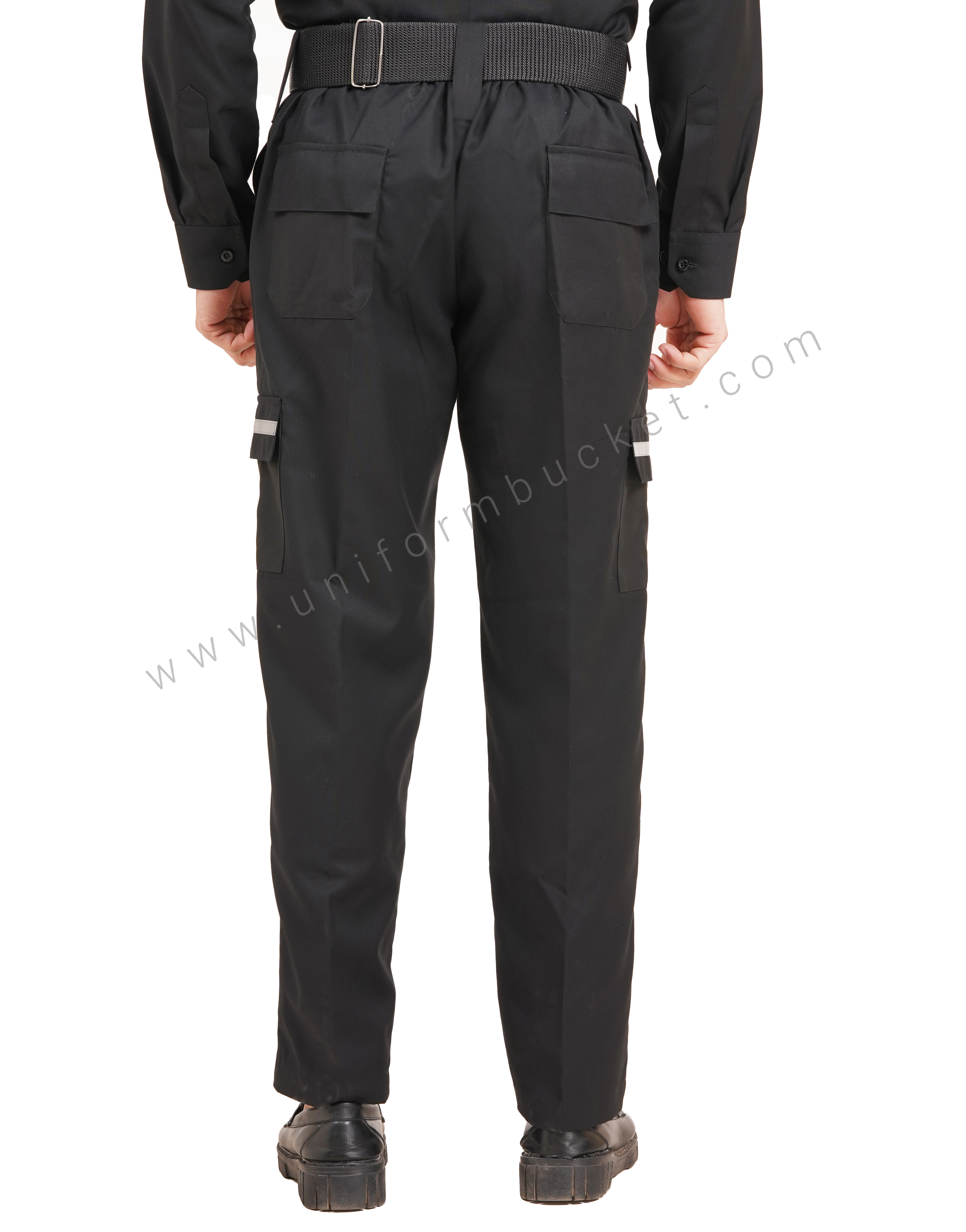 male black  Security Guard trouser with three loops