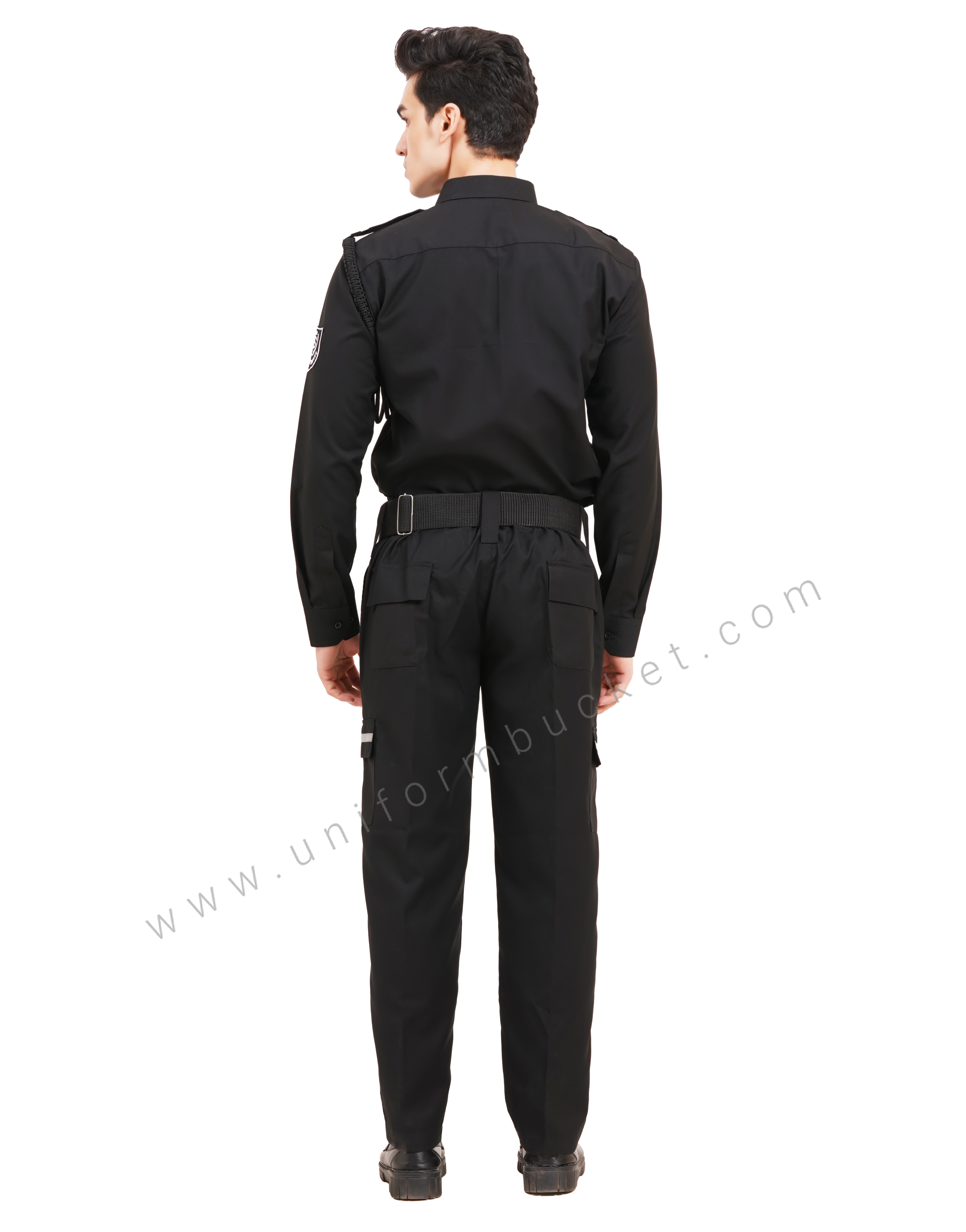 male black  Security Guard trouser with three loops
