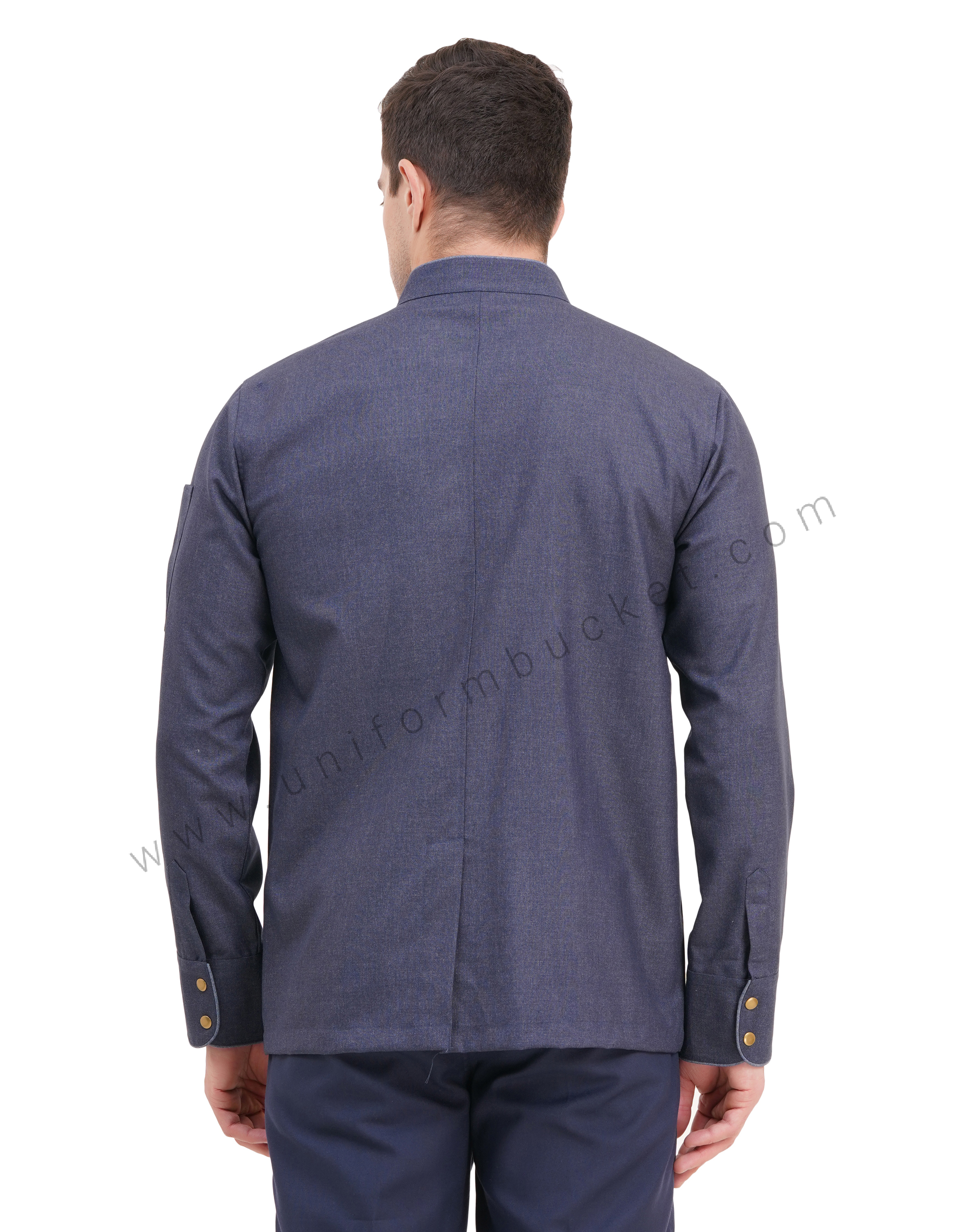 Male Executive Designer Chef Coat In Two Color With Tich Button