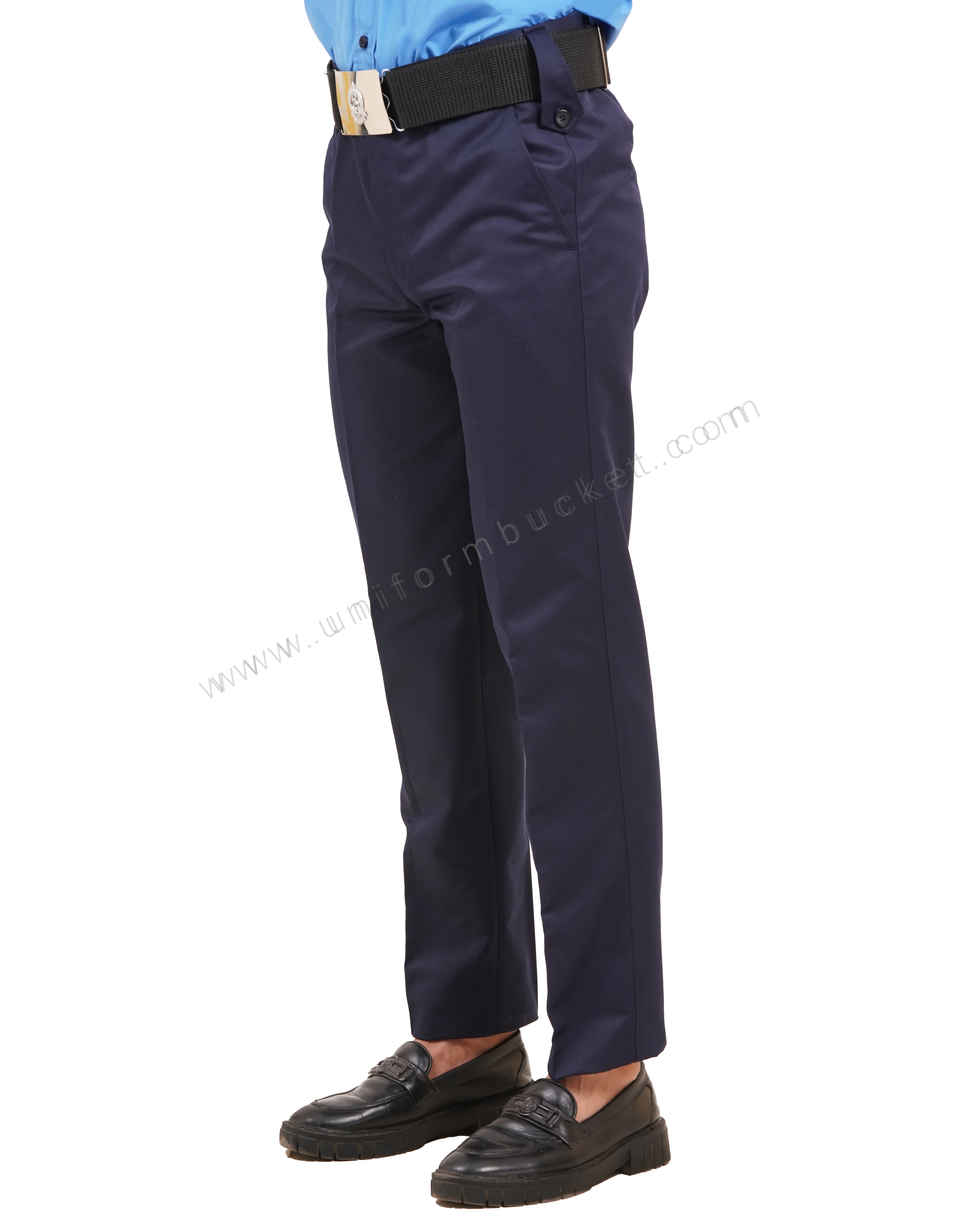 male navy blue Security Guard trouser with three loops