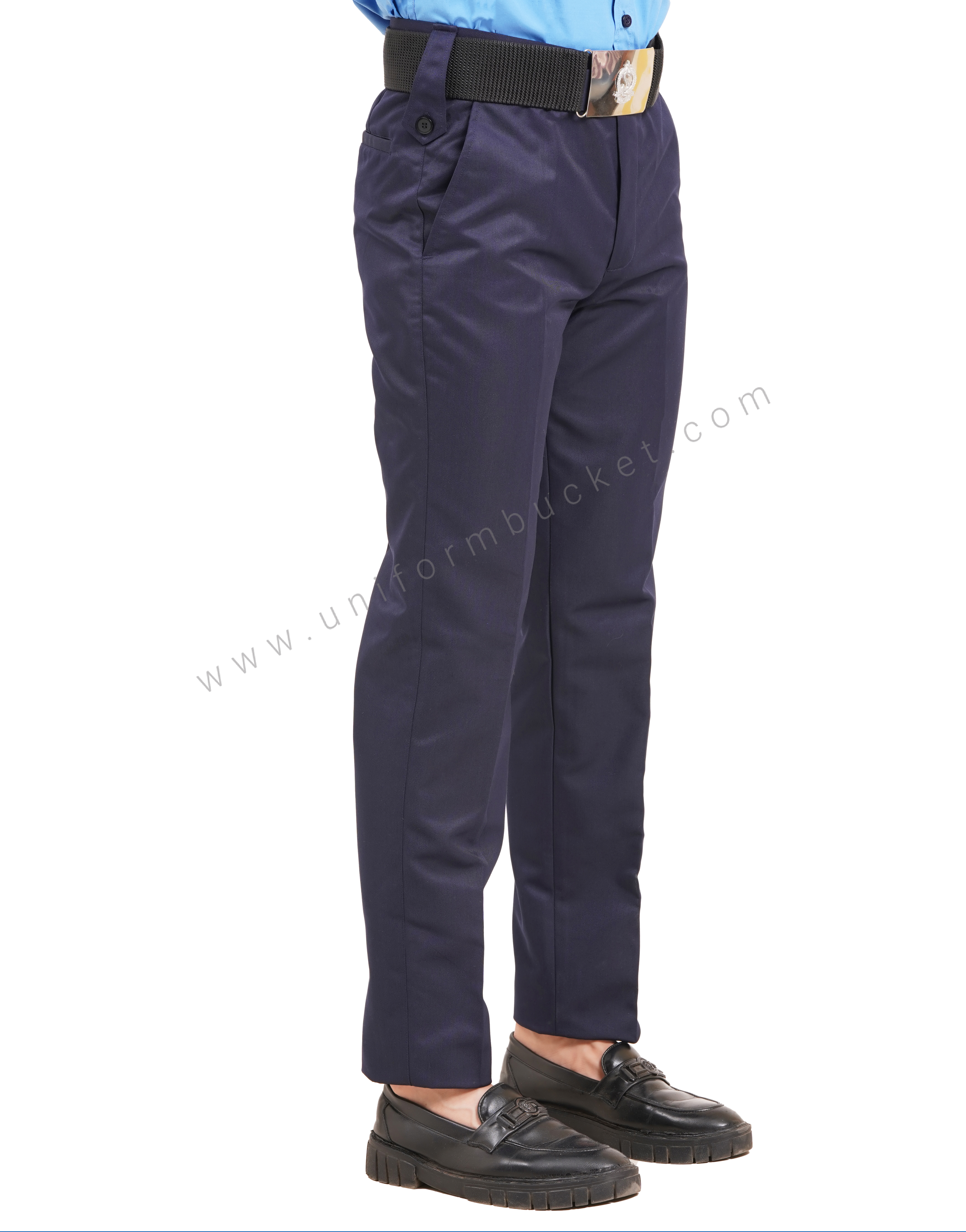 male navy blue Security Guard trouser with three loops