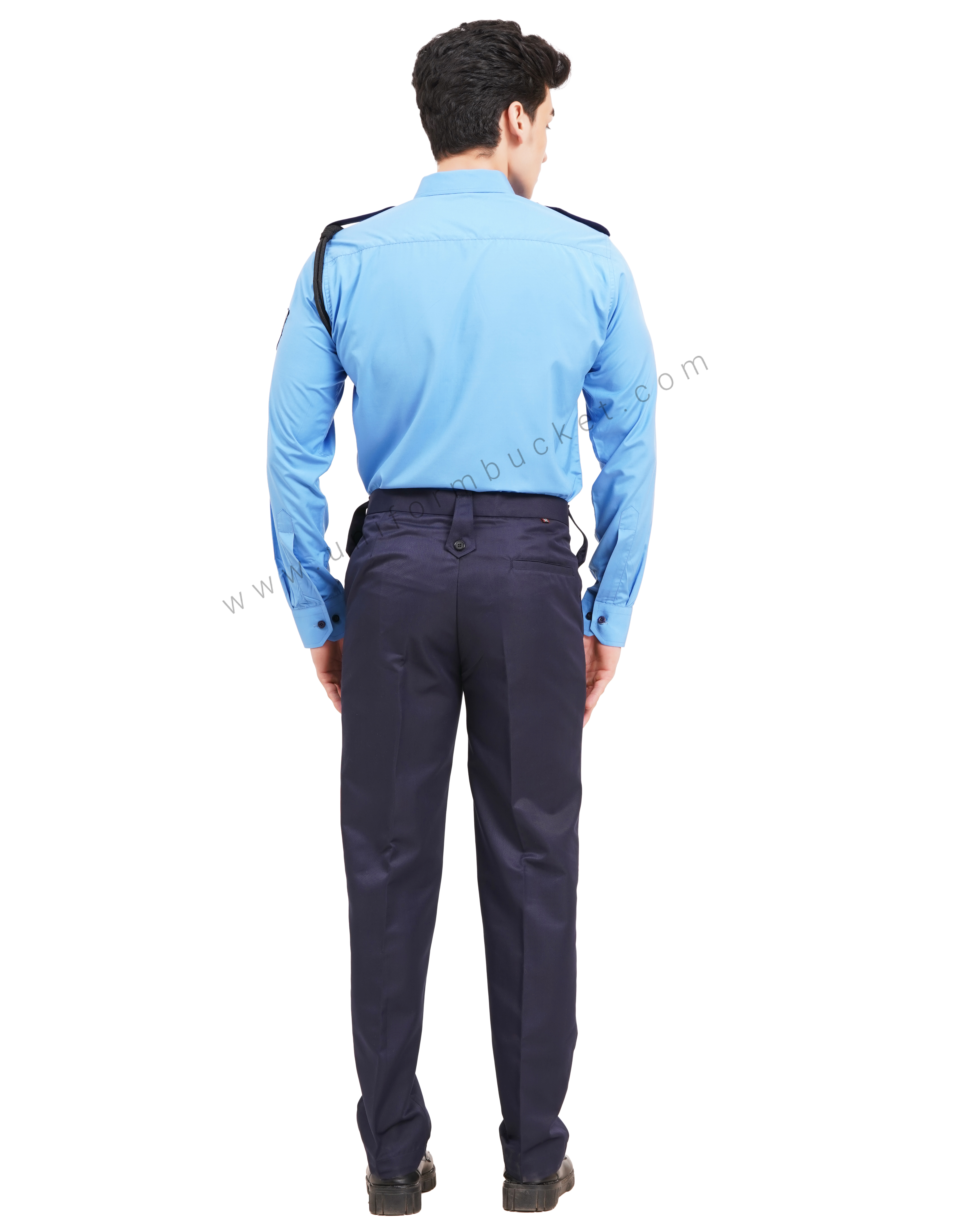 male navy blue Security Guard trouser with three loops