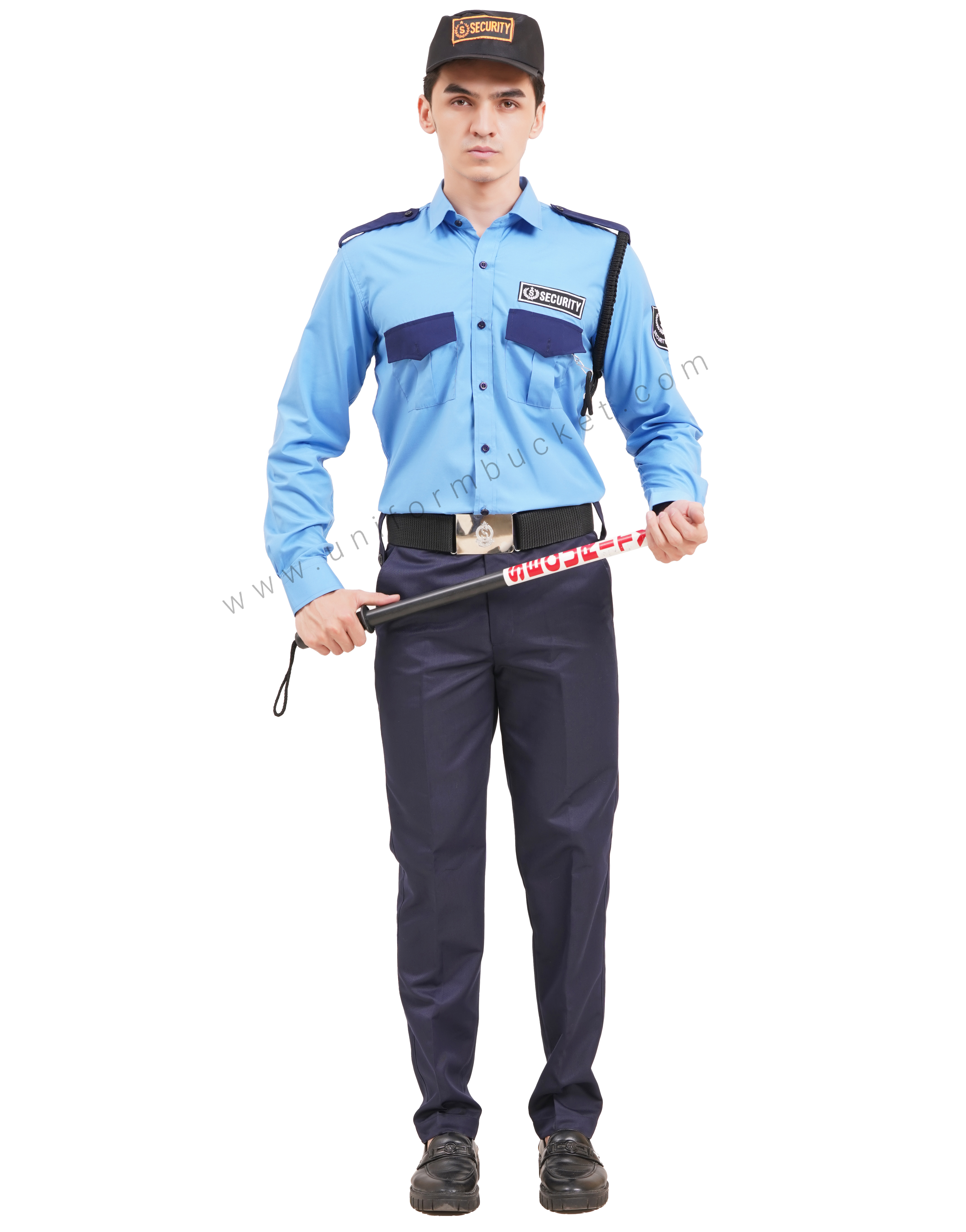 male navy blue Security Guard trouser with three loops