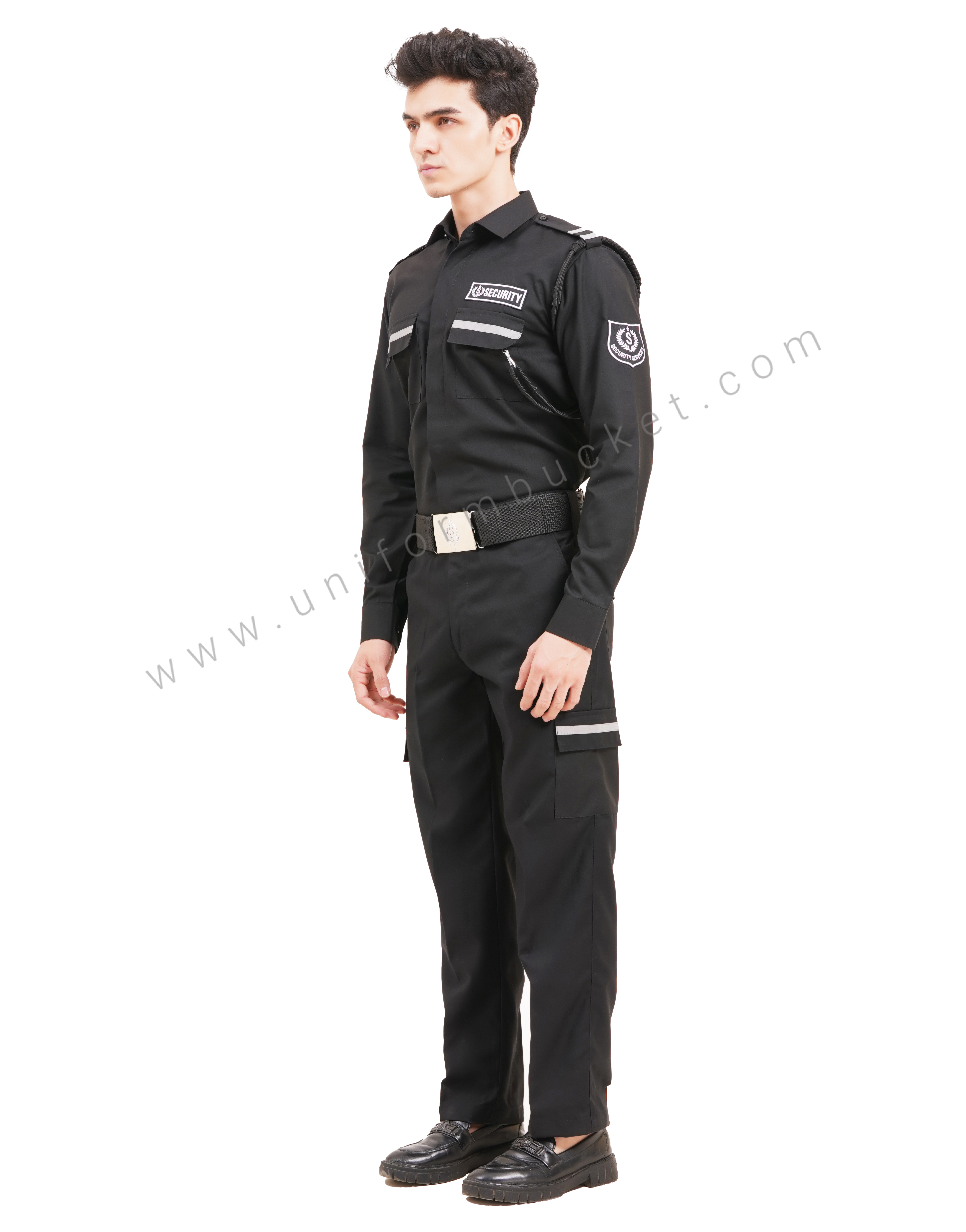 male  Security Guard Shirt  black shirt with full sleeve
