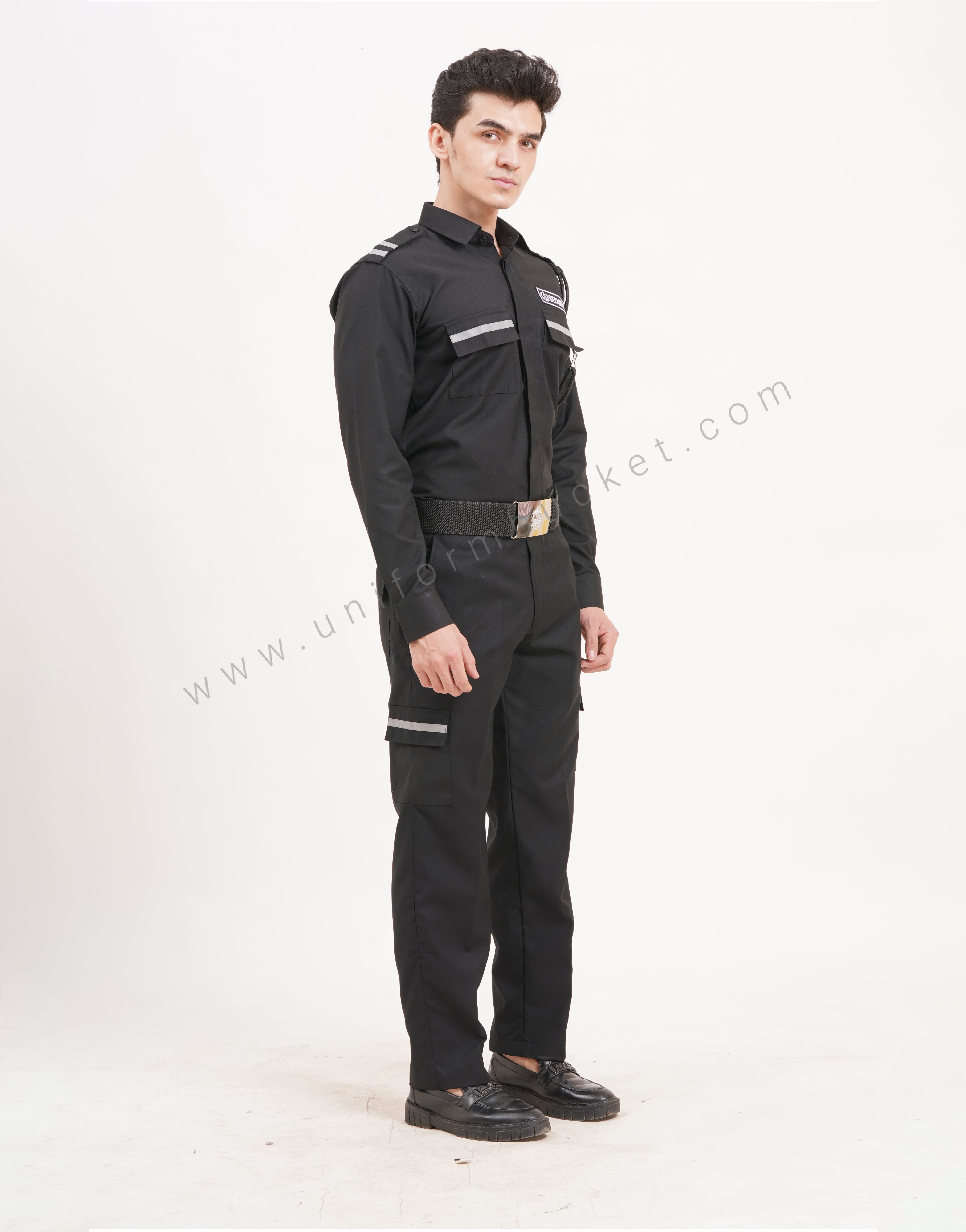 male  Security Guard Shirt  black shirt with full sleeve