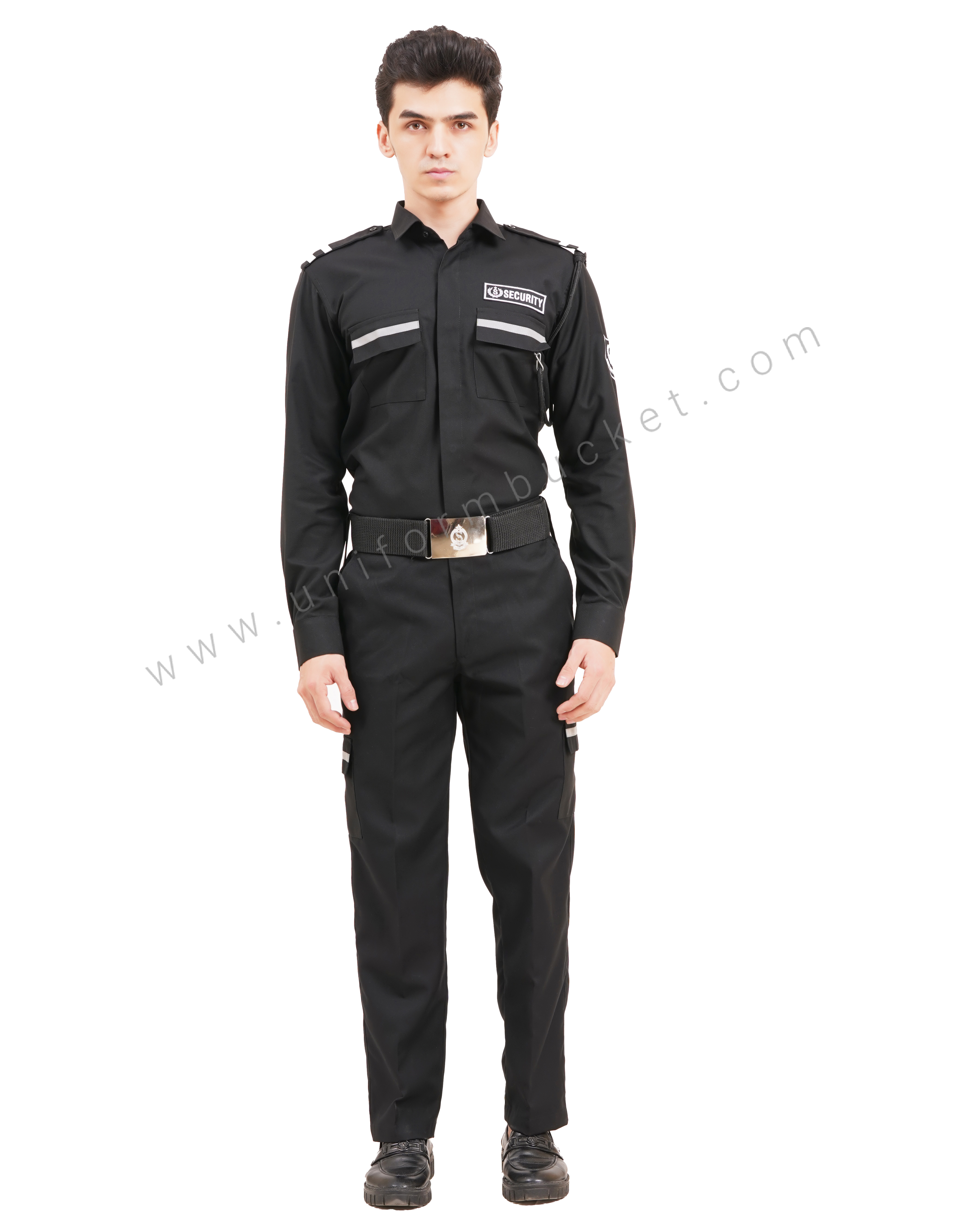 male  Security Guard Shirt  black shirt with full sleeve