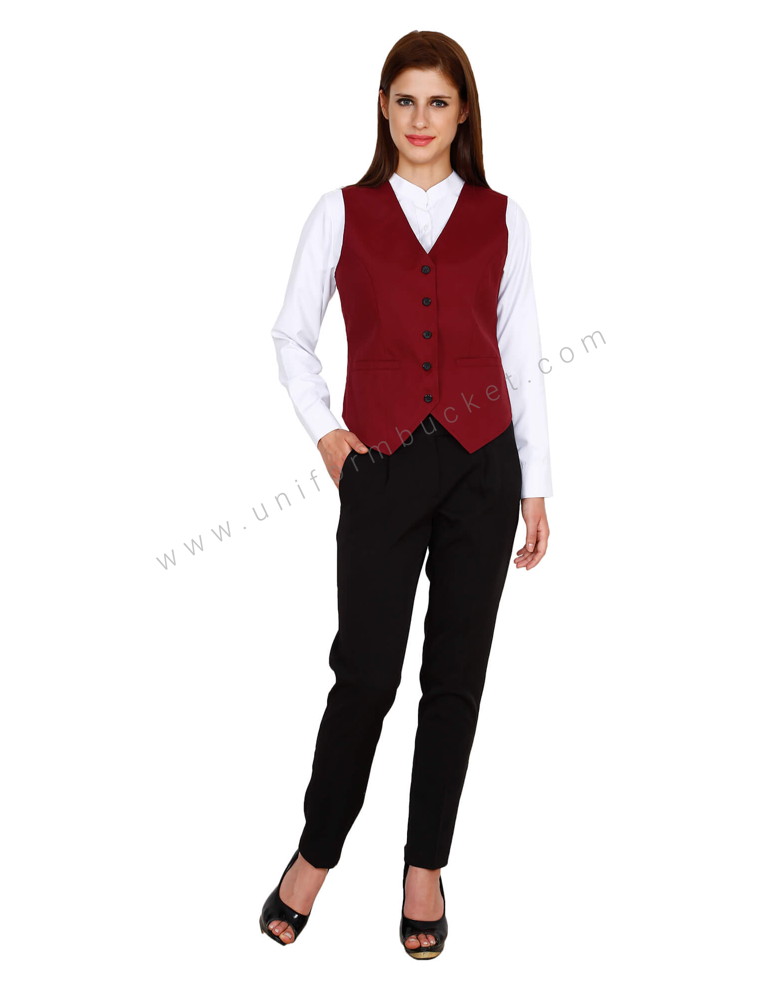 Maroon Vest For Women