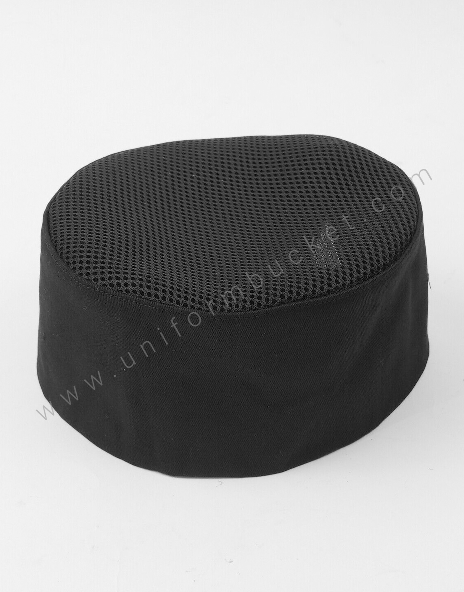 Black Mesh Top Skull Cap For Chef