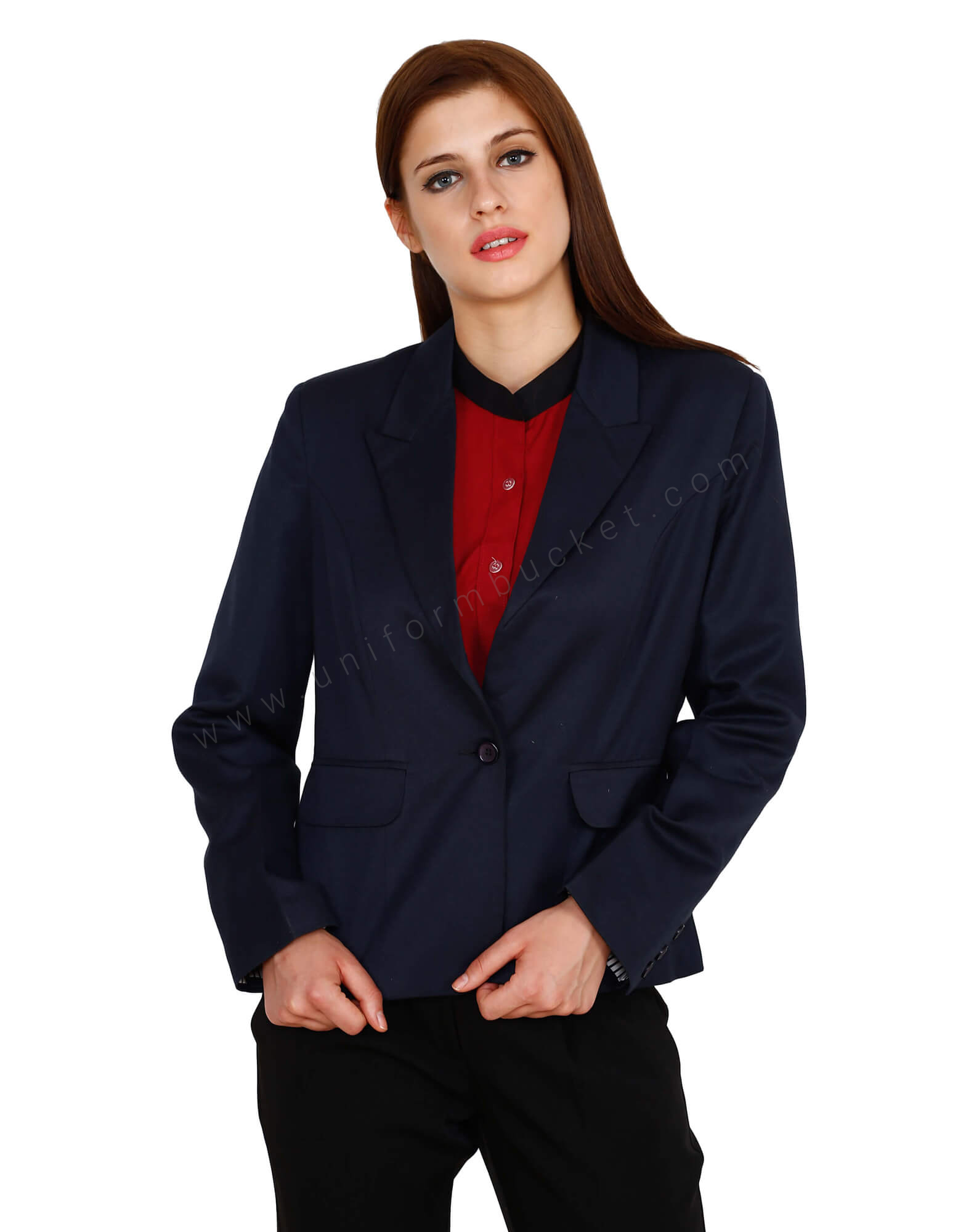 Single Button Navy Blue Blazer