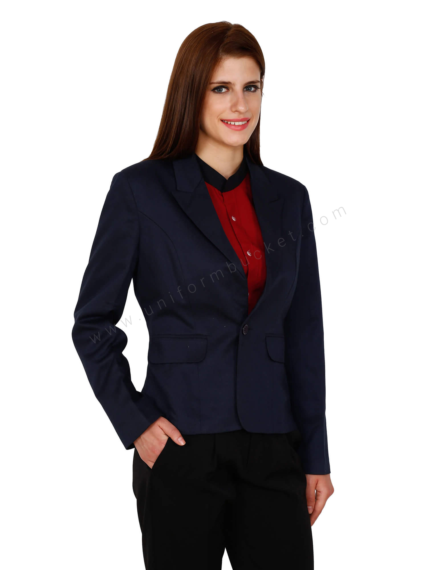 Single Button Navy Blue Blazer