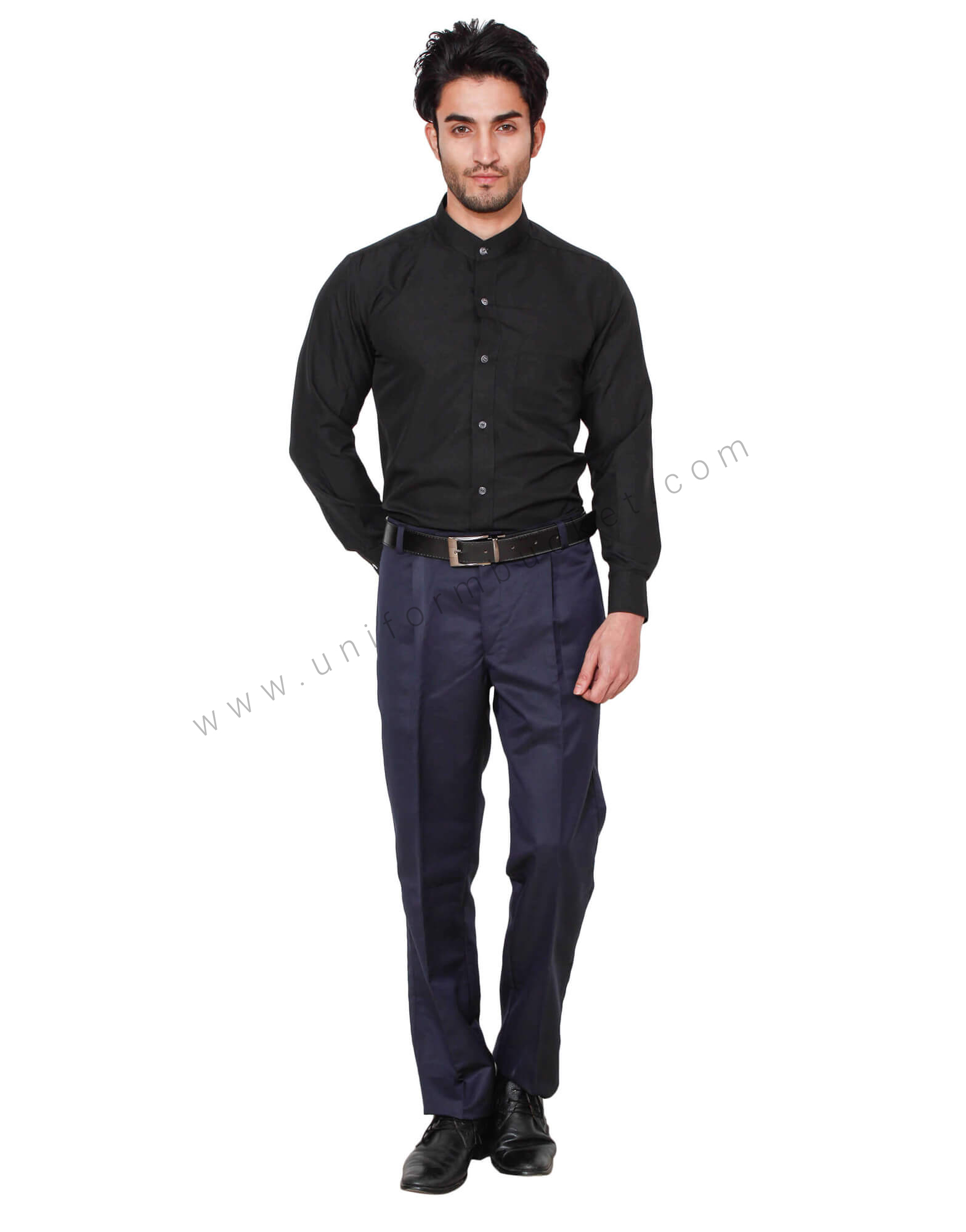 Navy blue suit pants with micro motif  The Kooples